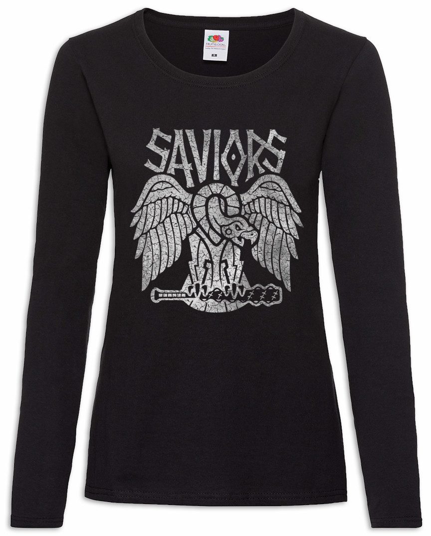 Urban Backwoods Langarmshirt Urban Backwoods Saviors Patch Damen Langarmshirt (1-tlg) Baseballschläger The Series Walking