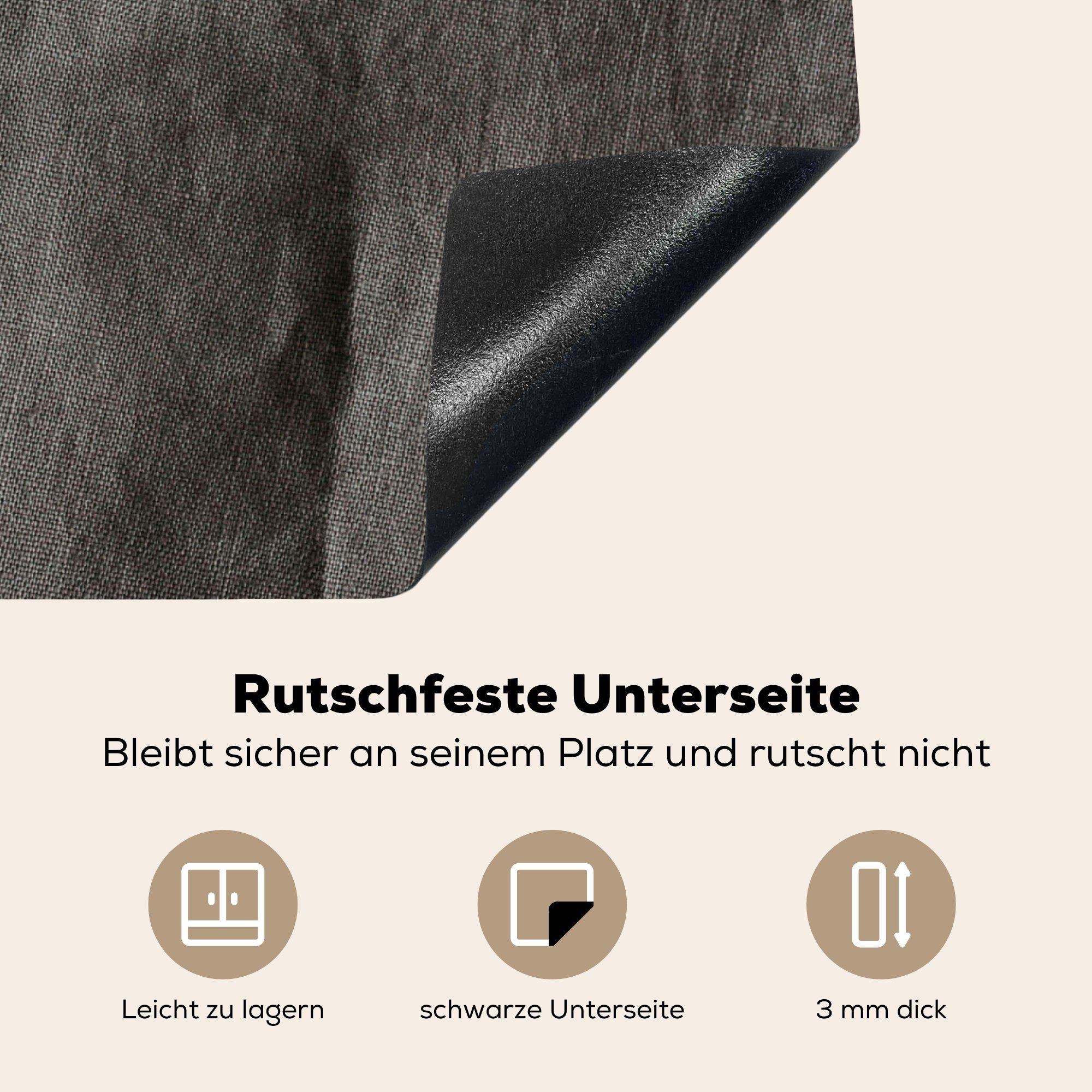 Flieder - MuchoWow Vinyl, Beige, Mobile tlg), Pampasgras - Ceranfeldabdeckung Herdblende-/Abdeckplatte Arbeitsfläche nutzbar, Schwarz cm, - (1 60x52