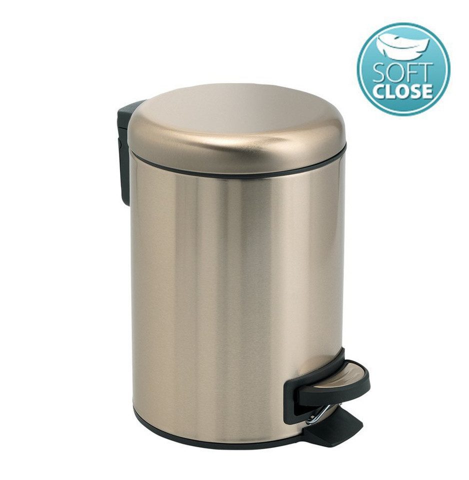 Gedy Kosmetikeimer POTTY Abfalleimer 5l, Soft Close, Gold matt, Gedy-330987