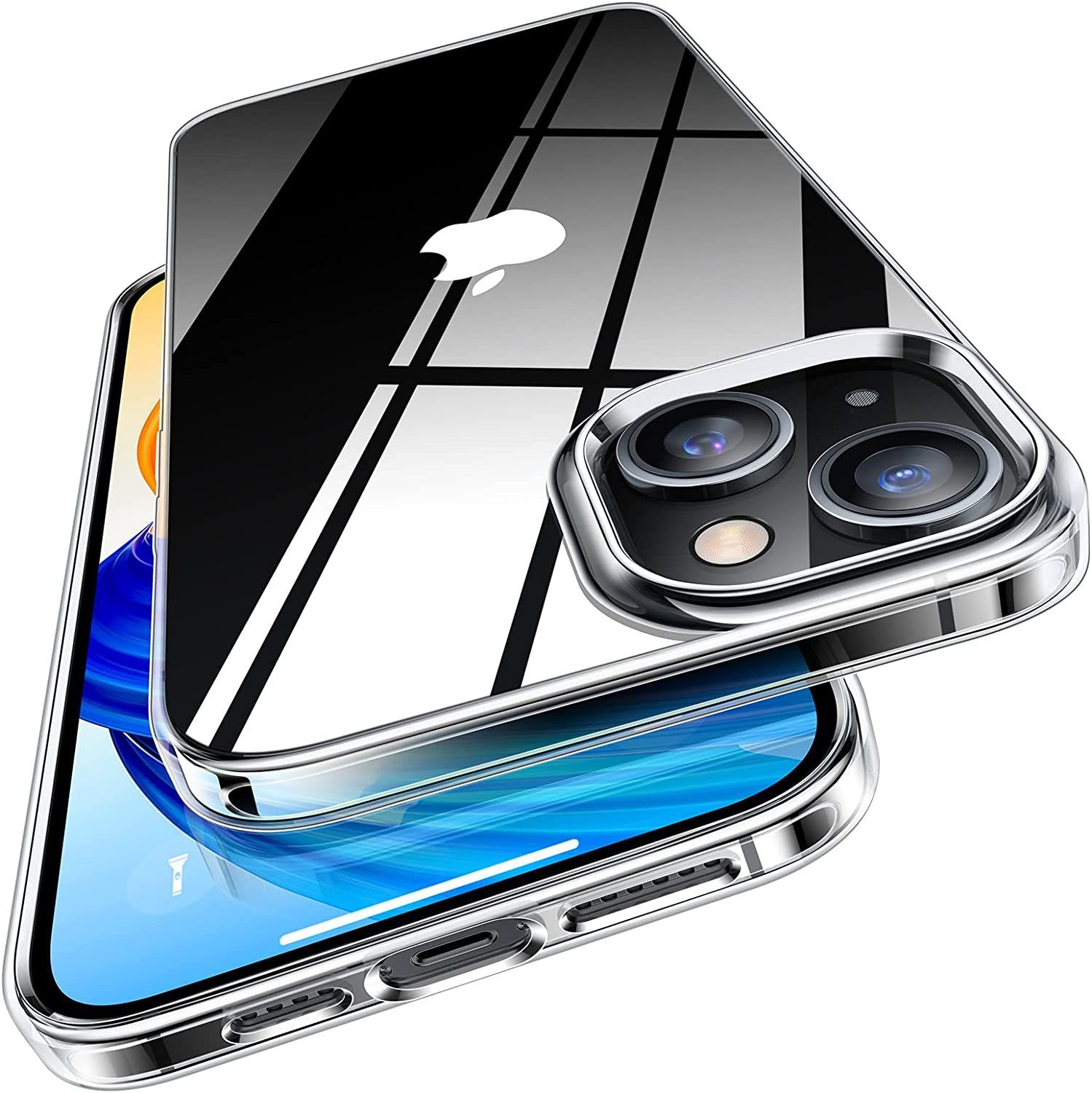 MSM Handyhülle Hülle für Apple iPhone 14 / Pro / Max / Plus Silikon Schutz Case Klar