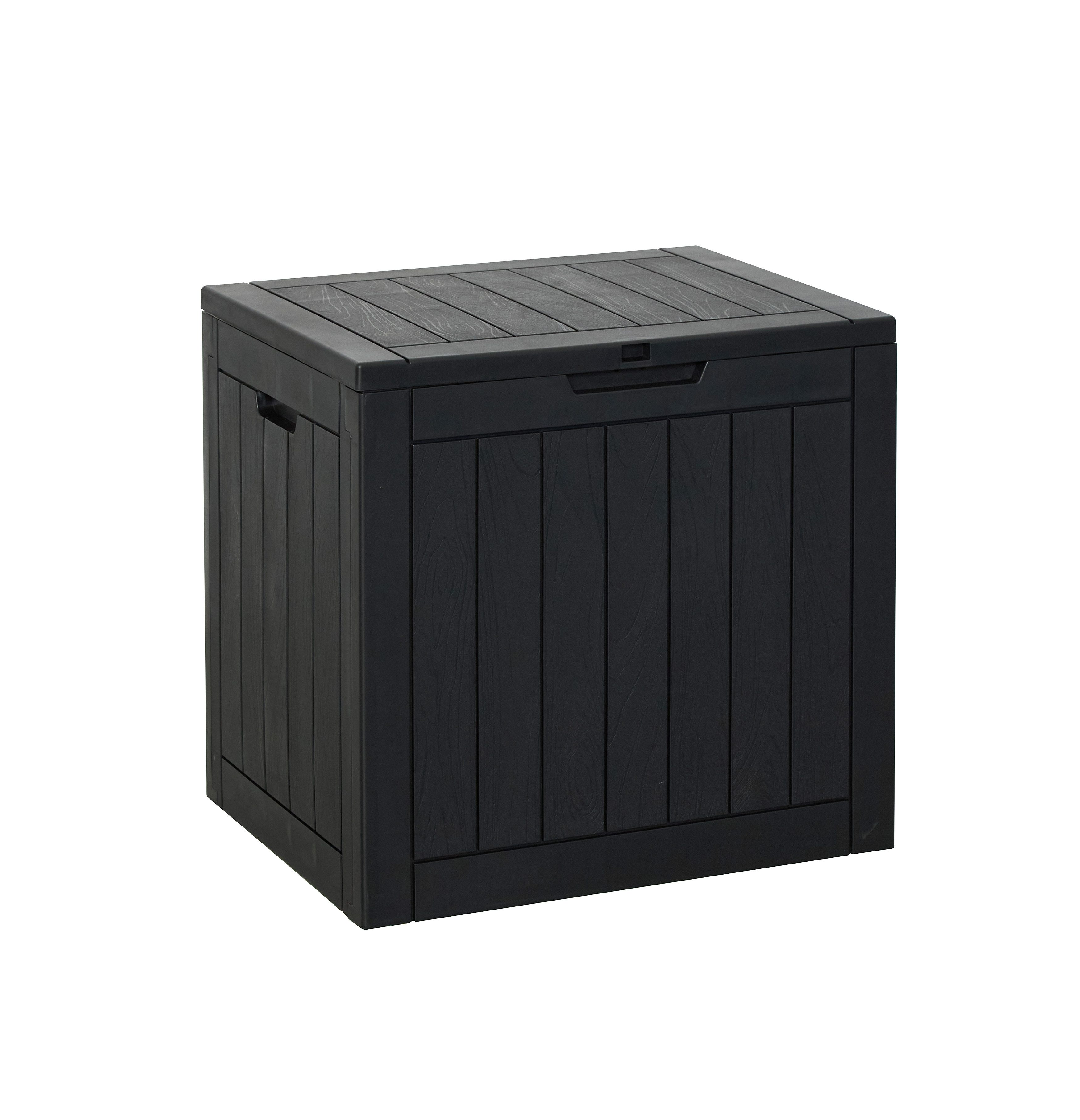 Koll Living Gartenbox Cubex, 118 Liter Fassungsvermögen, 56 x 43 x 53 cm, witterungsbeständig, pflegeleicht, wartungsfrei, platzsparend