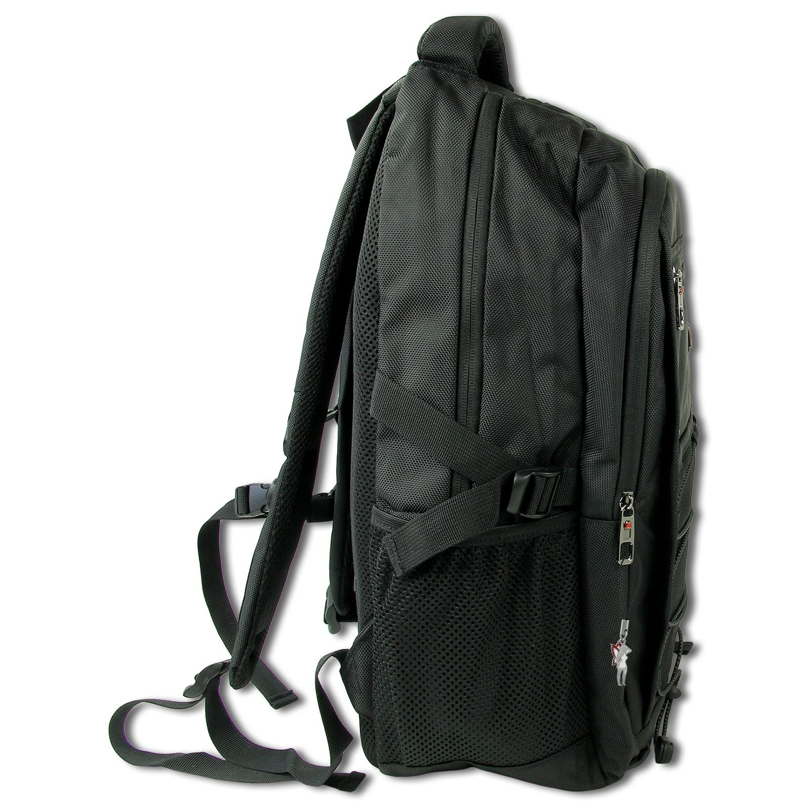 Travel N Meet Reisetasche Travel N Meet Laptoprucksack, Rucksack (Businessrucksack), Herren Business-, Freizeitrucksack Polyester, schwarz ca. 53cm hoch
