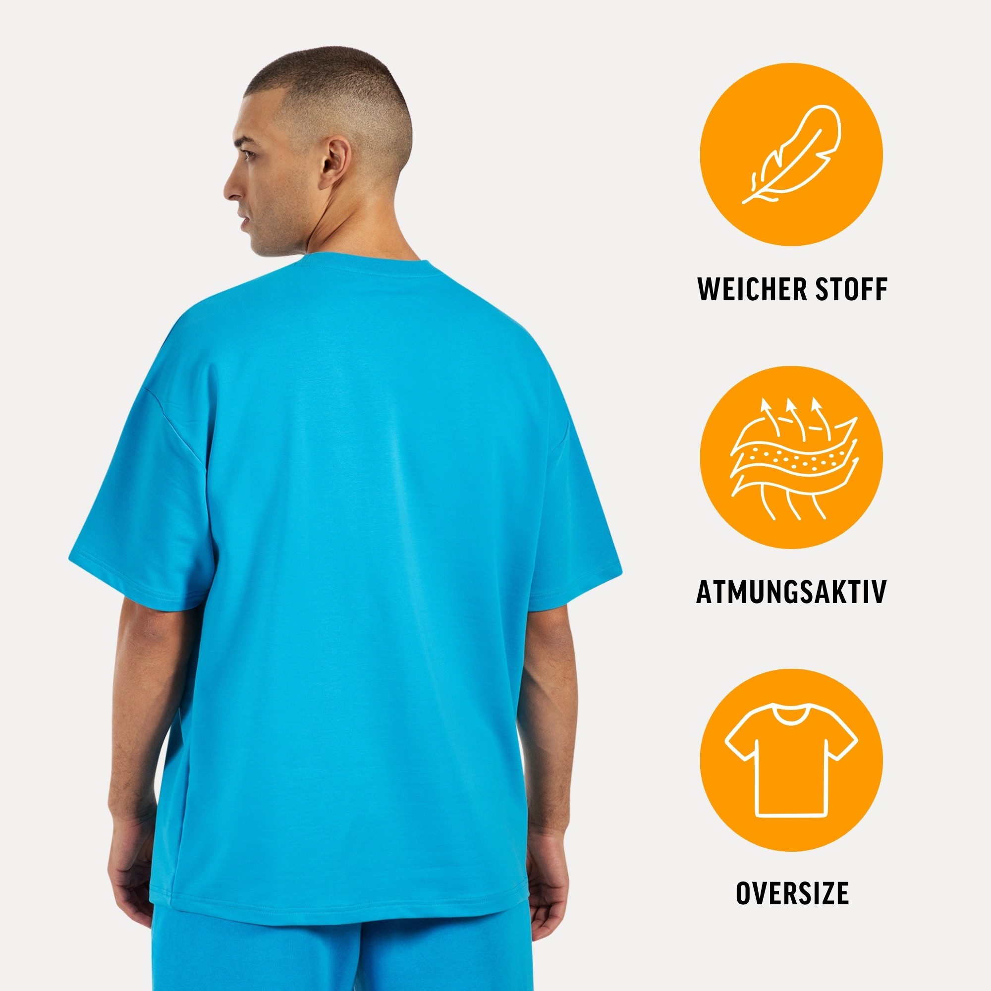 Smilodox T-Shirt Lorik, Locker geschnittenes Oversize Shirt mit Retro Front günstig online kaufen