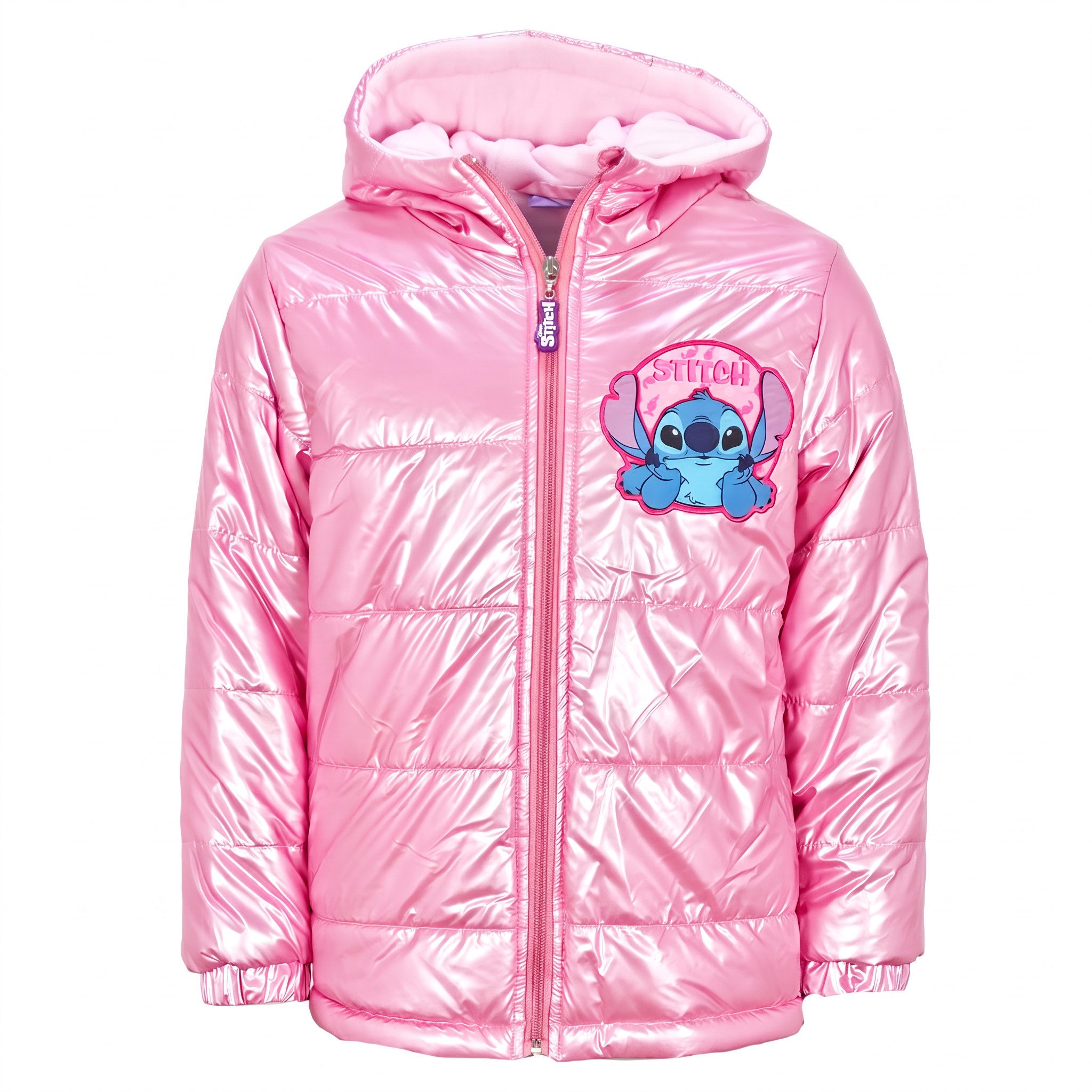 Disney Winterjacke Disney Stitch Kinder Mädchen Winterjacke Mädchen Jacke mit Kapuze Gr. 98 bis 140