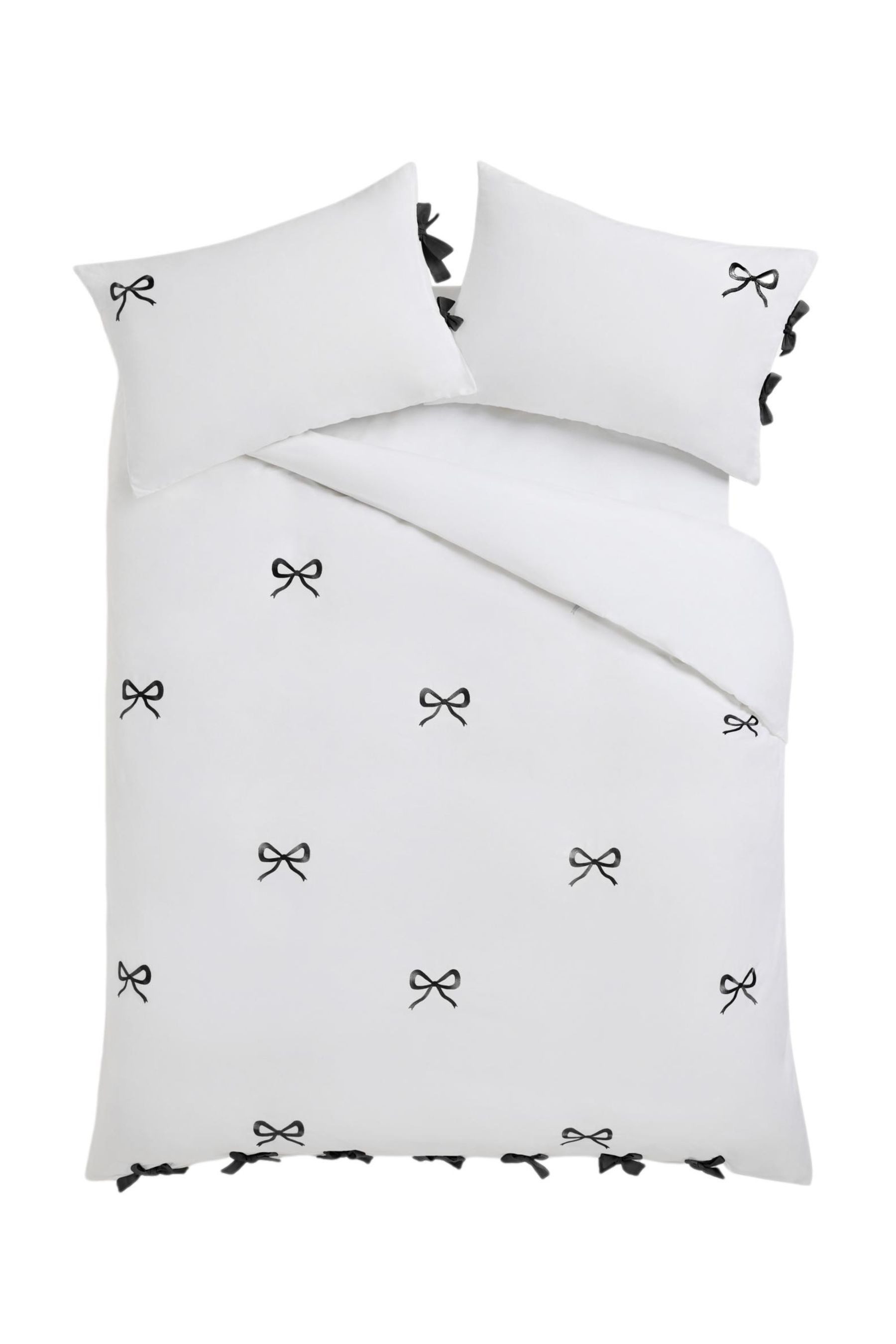 Next Bett-Set Bettgarnitur mit Schleifen-Stickerei, Bezug: Baumwolle, Polyester (recycelt)