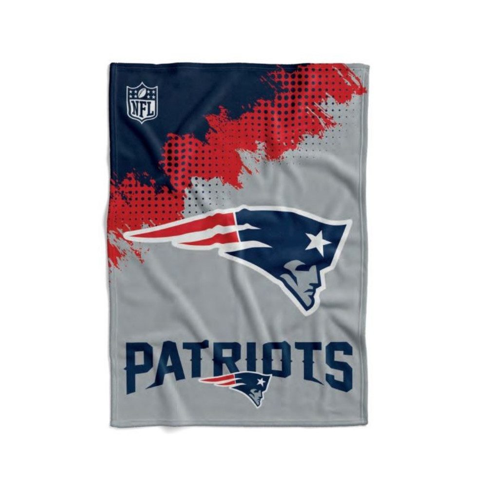 New England Patriots Tagesdecke New England Patriots Flannel Decke Throw "CORNER"