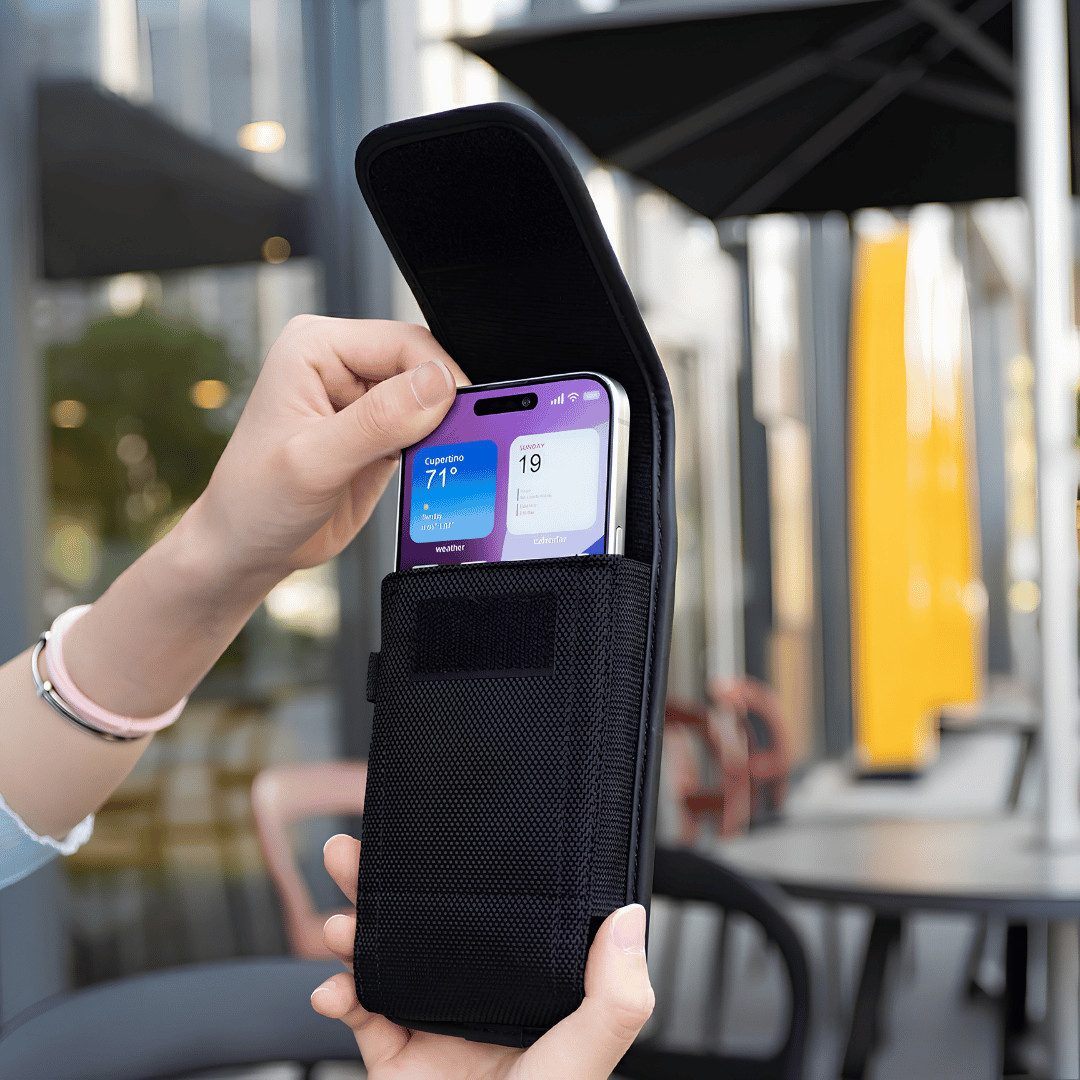 Almuro Smartphone-Hülle für iPhone 17 Pro Max Schutzhülle Handytasche Gürteltasche Case 6,9 Zoll, integrierter Karabiner Haken, Rundumschutz – Bild 4 von 5