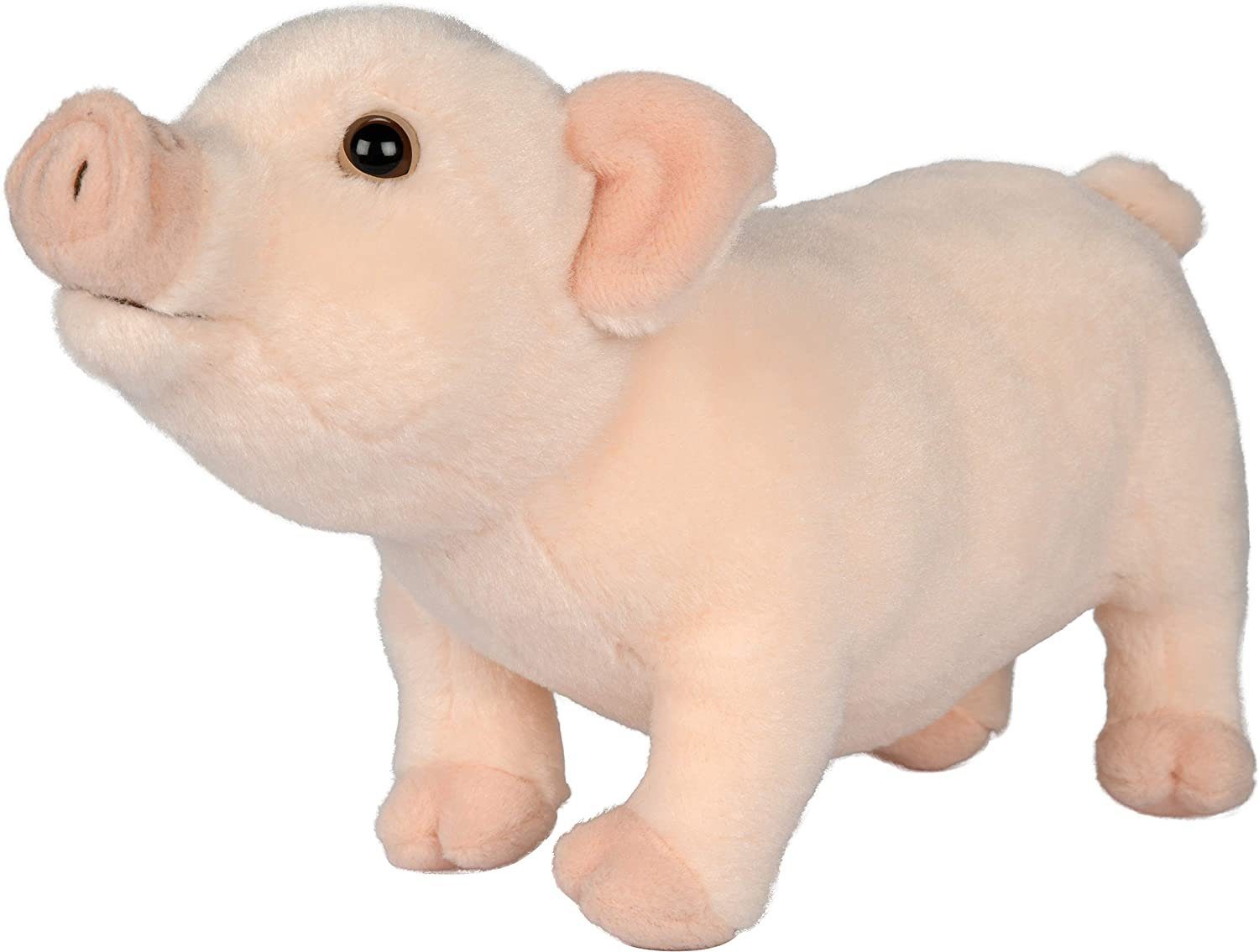 Uni-Toys Kuscheltier Schwein rosa - Länge 28 cm - Plüsch-Ferkel, Glücksschw günstig online kaufen