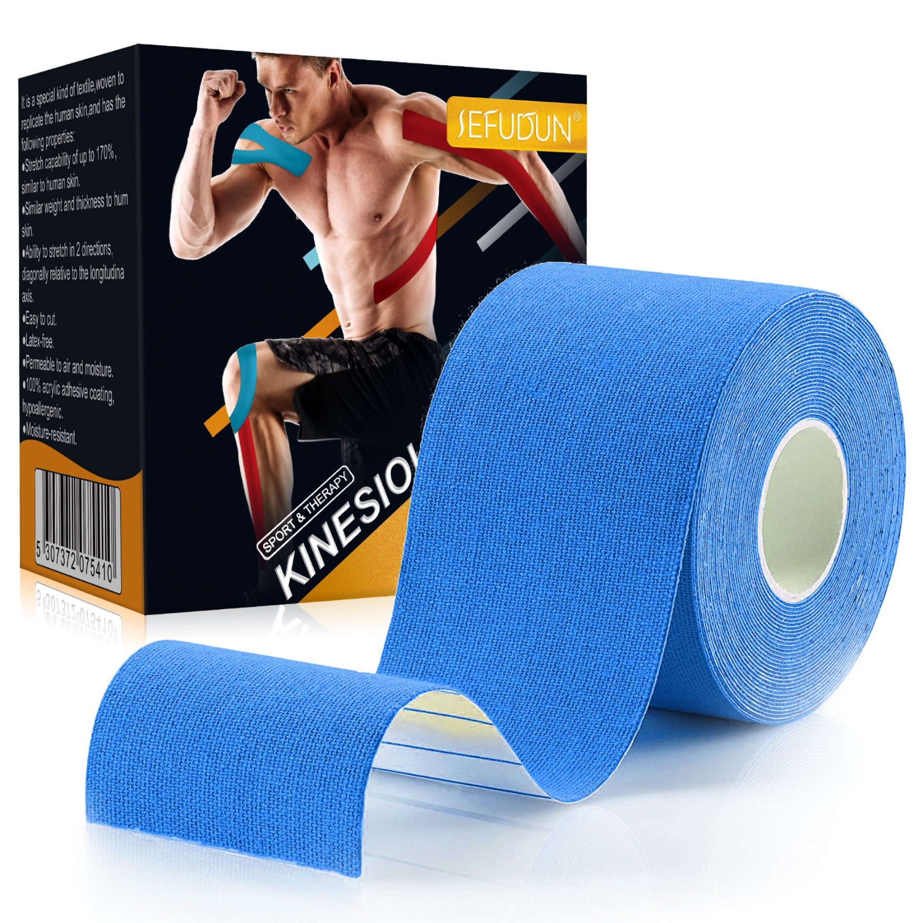P-Beauty Cosmetic Accessories Kinesiologie-Tape Sporttape Physiotape Fix Bandage 5m x 5cm Wasserfest Latexfrei