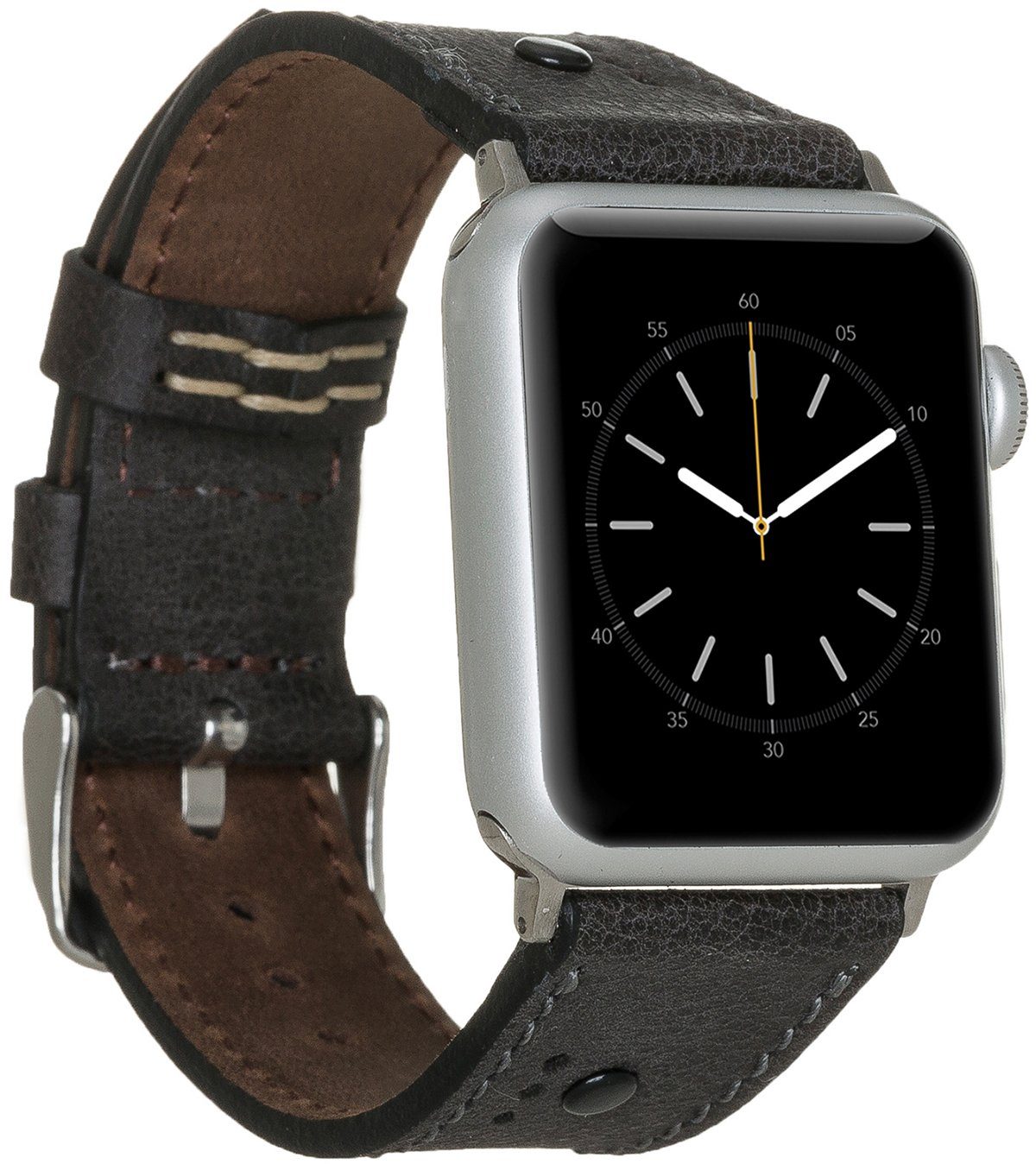 Watch Smartwatch-Armband 1-8 Schwarz Apple Vintage Armband, Watch in Burkley Series mit 42/44/45mm kompatibel für Leder Apple