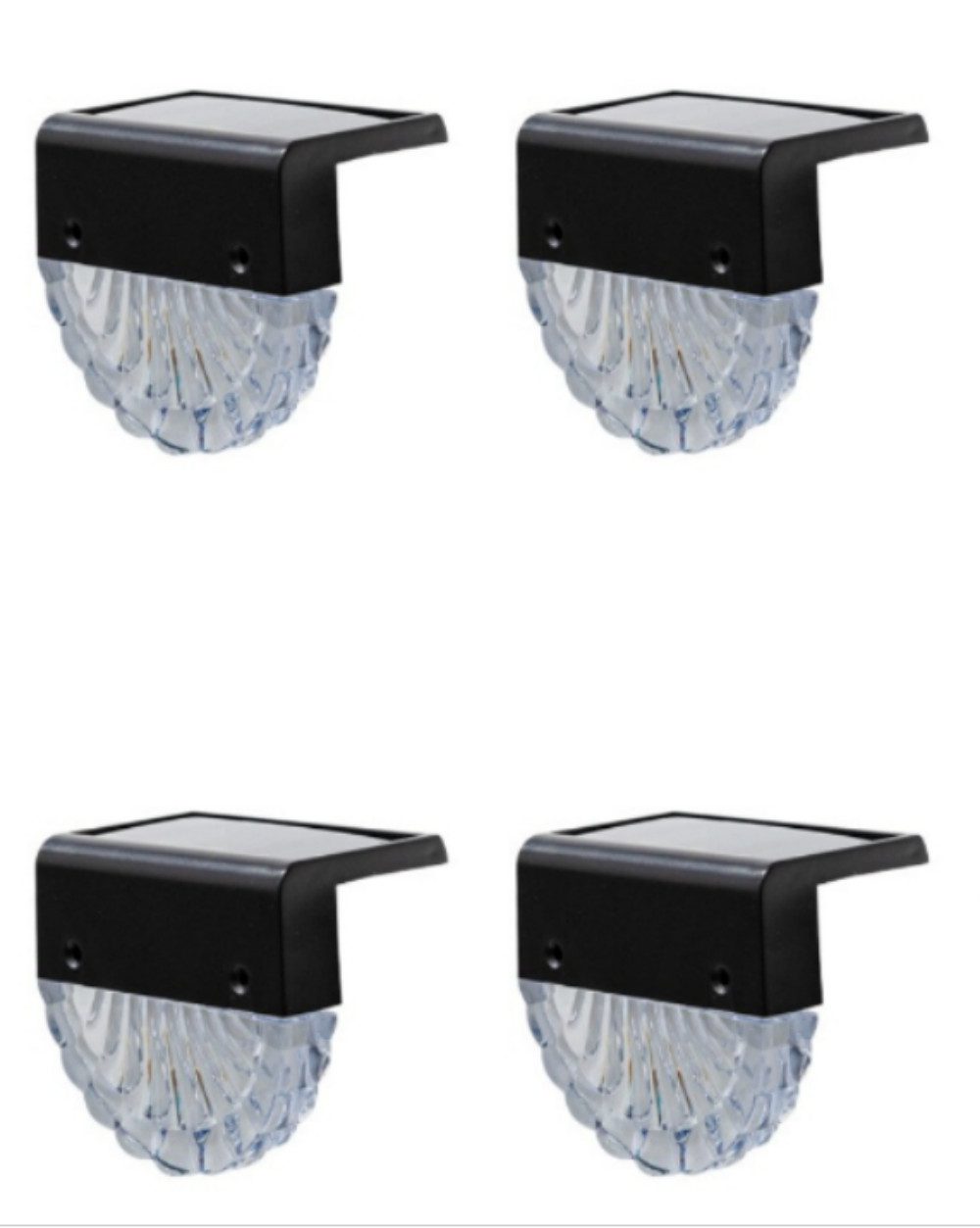 POPOLIC LED Solarleuchte Solar Deck Lights, für Outdoor Gartenpfosten Zaun, Farbwechselnd, LED wechselbar, Warmes Weiß /Color Glow, IP65 Wasserdicht