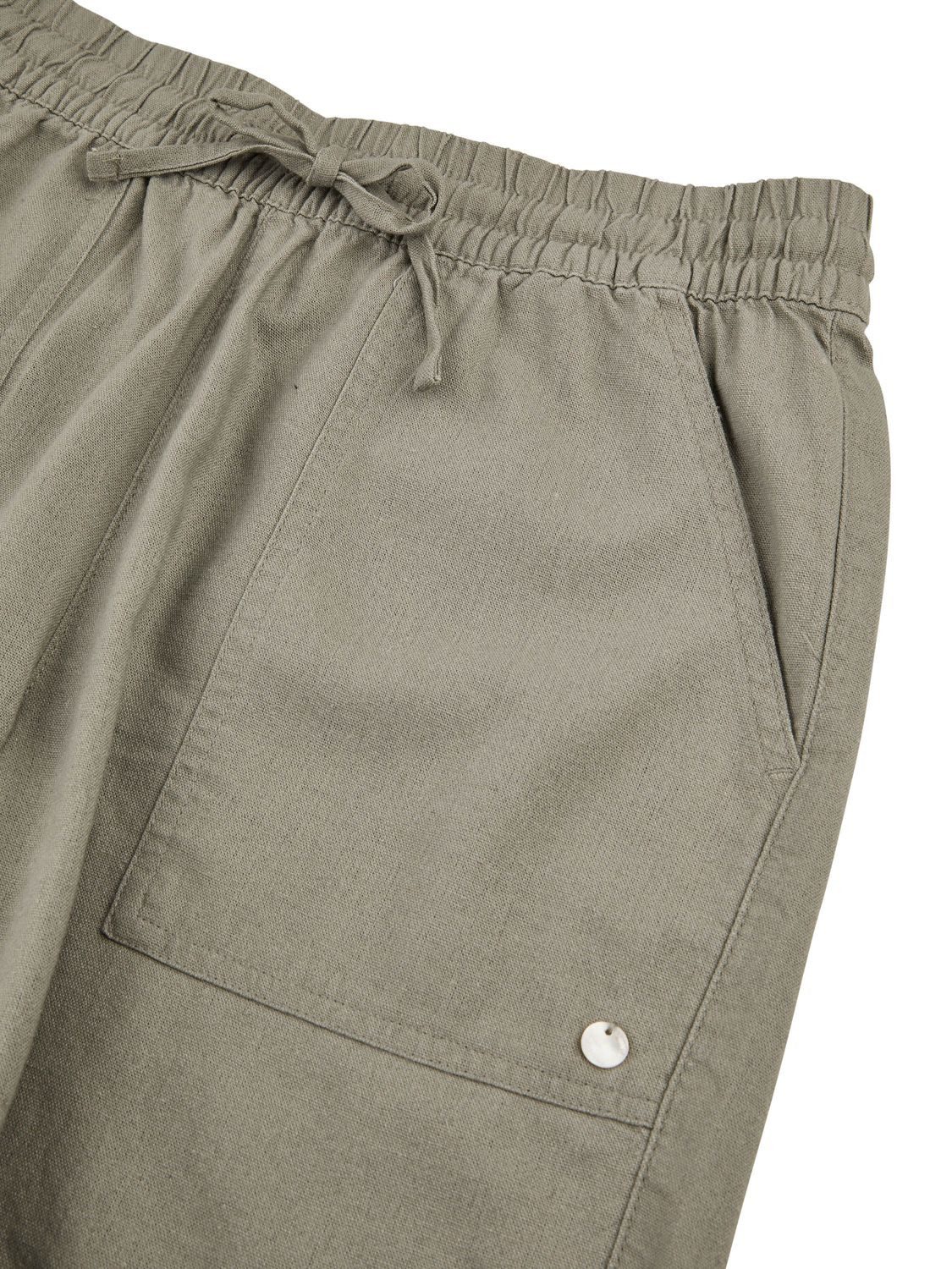 DENIMFY Sweatshorts Damen Leinen Shorts DFAlessia Regular Fit Leinenshorts mit Kordelzug – Bild 3 von 4