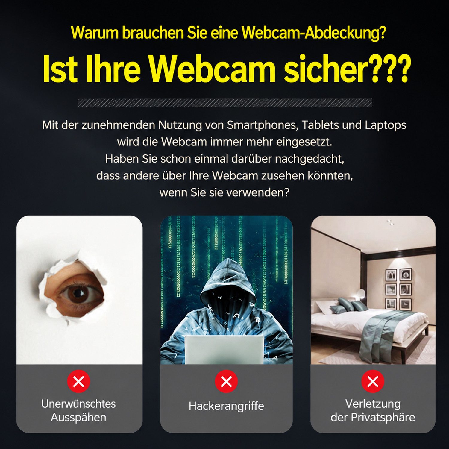 BOOD Abdeckhaube 16x Kamera Abdeckung Smartphone Handy Tablet Laptop Spion Schutz, Ultradünn, universell passend, schützt effektiv Ihre Privatsphäre – Bild 4 von 5