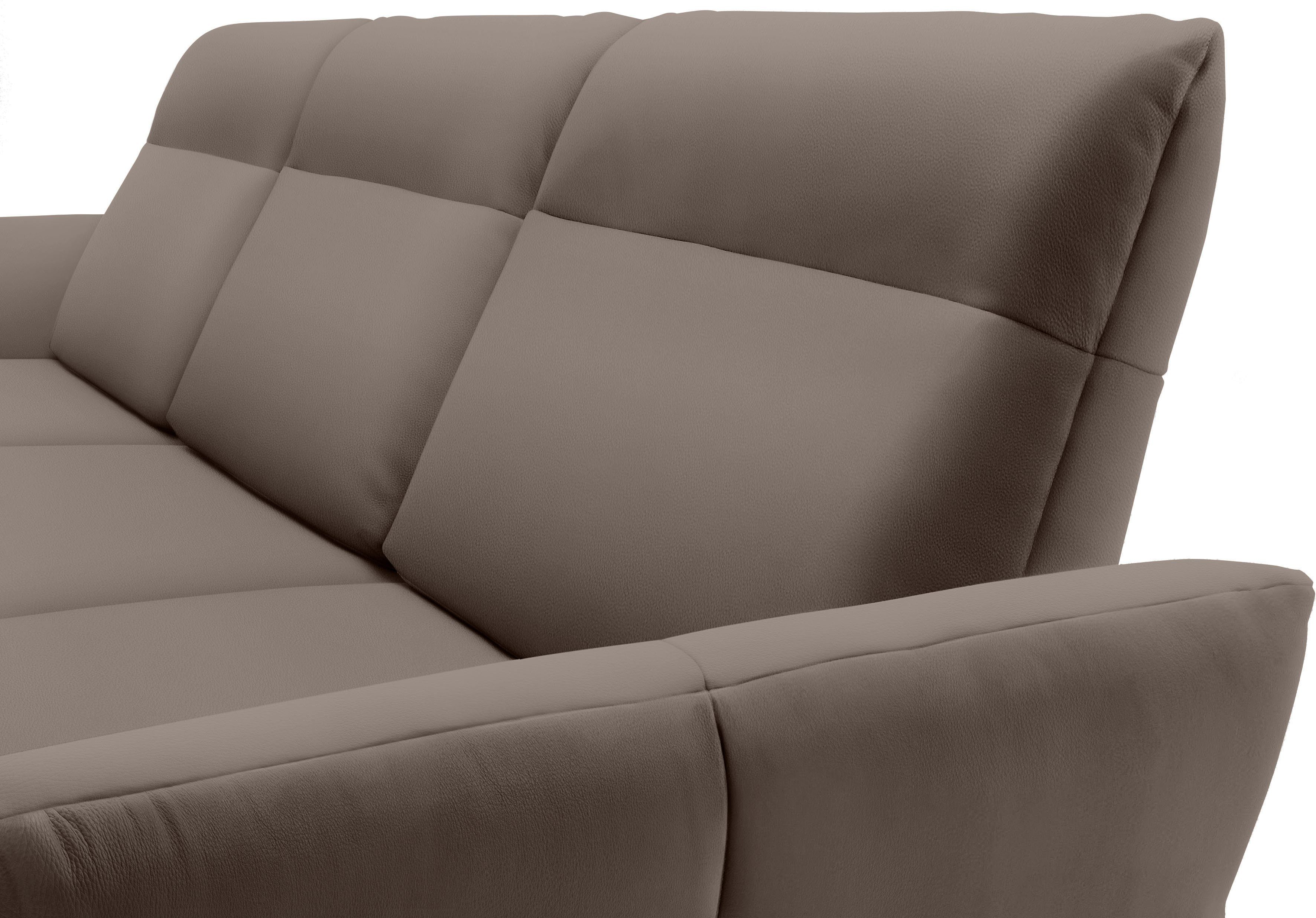 hülsta sofa Ecksofa hs.460, in Winkelfüße Breite 318 Sockel Umbragrau, in Eiche, cm