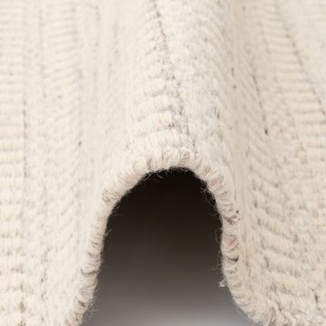 Wollteppich Natur Teppich Wolle Skandi Meliert, Pergamon, Rechteckig, Höhe: 8 mm