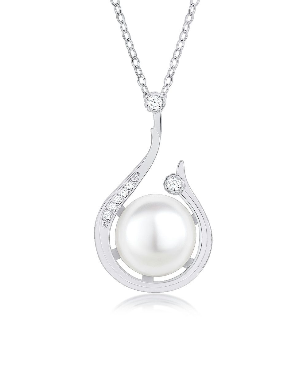 DANIEL CLIFFORD Perlenkette 'Nancy' Damen Halskette Silber 925 mit Perlen u günstig online kaufen