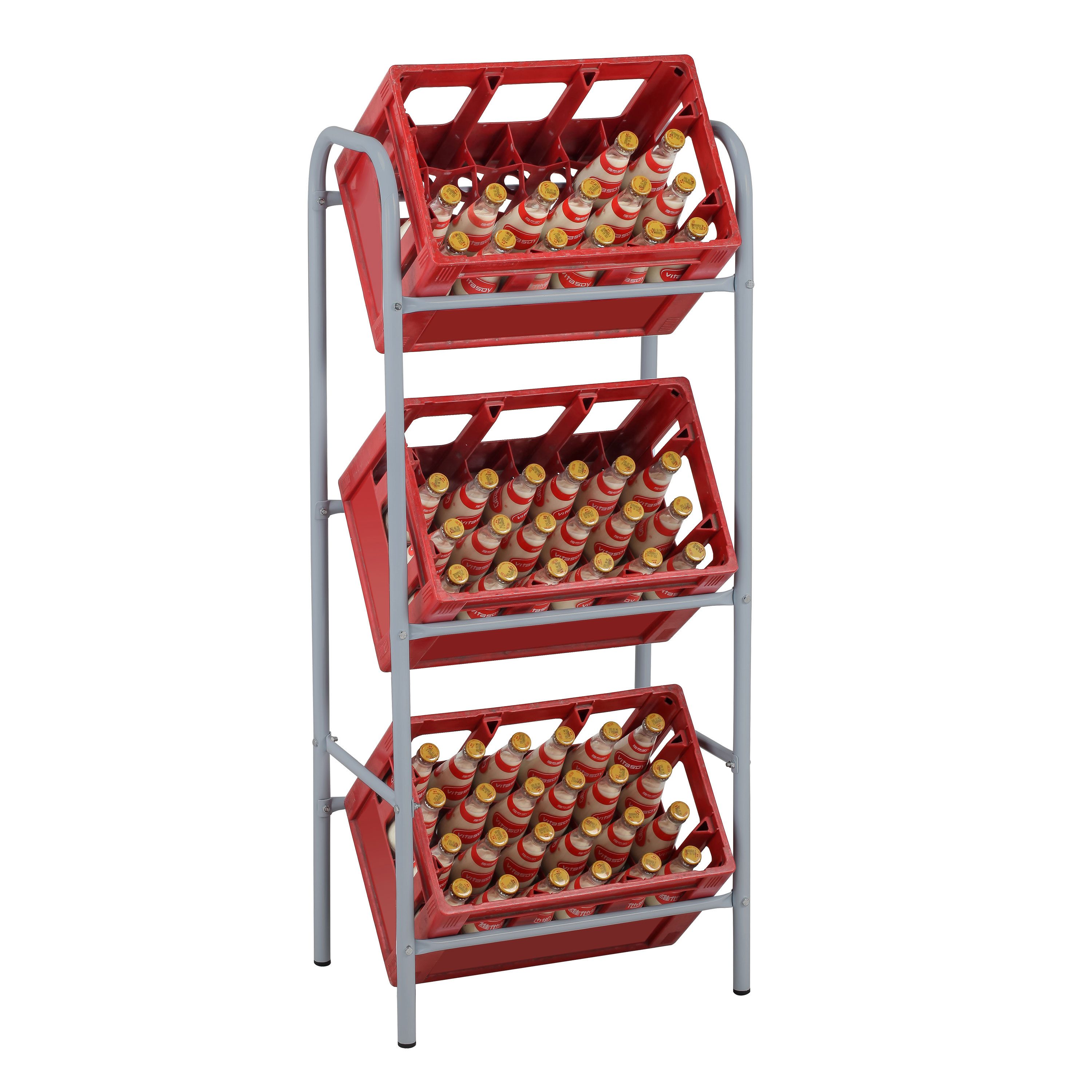 Ribelli Flaschenregal Kastenständer, für 3 Kisten, grau günstig online kaufen