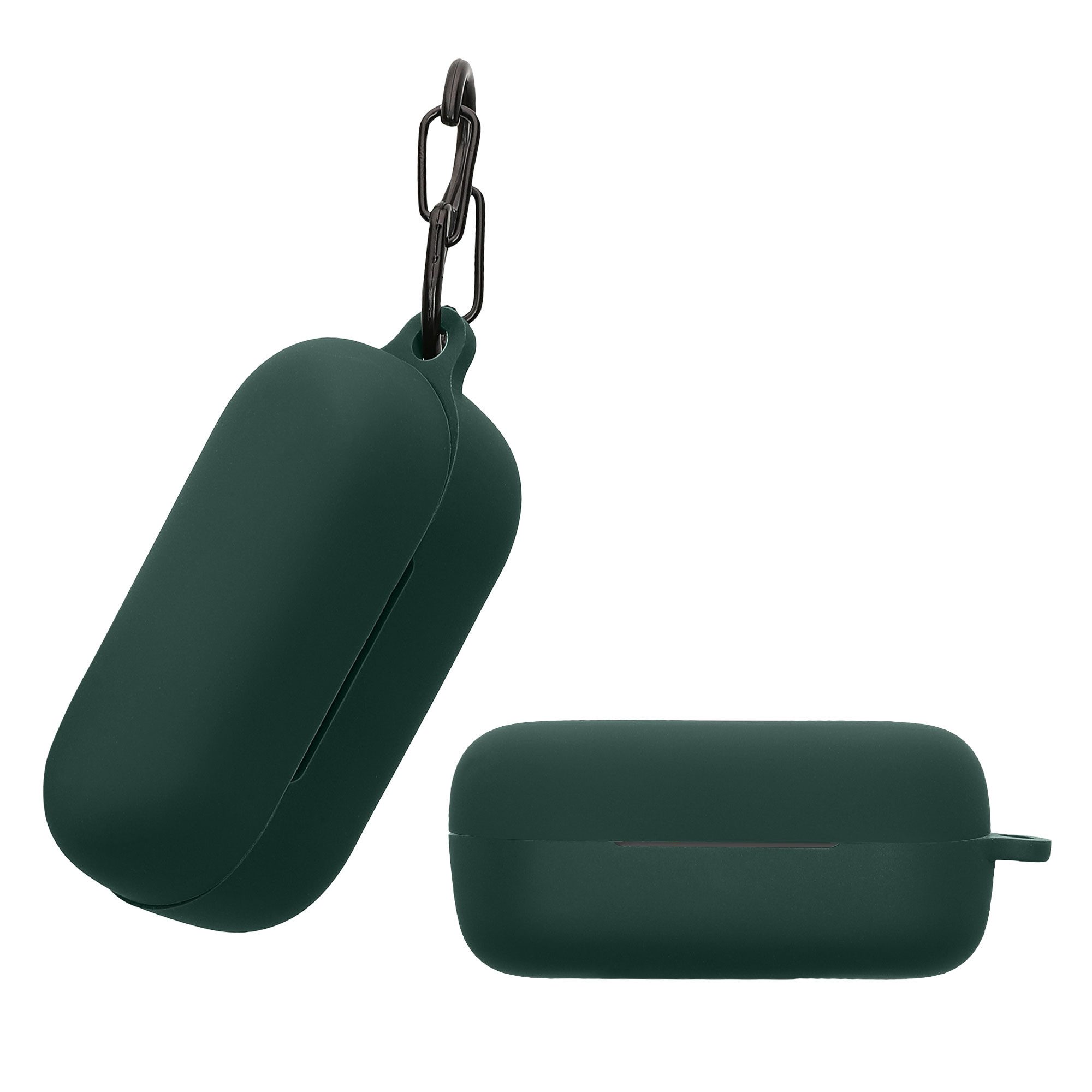 kwmobile Kopfhörer-Schutzhülle Schutzhülle für Sony WF-C510 Hülle, TPU Silikon Case für Kopfhörer Ladecase stoßfestes Cover mit Karabiner