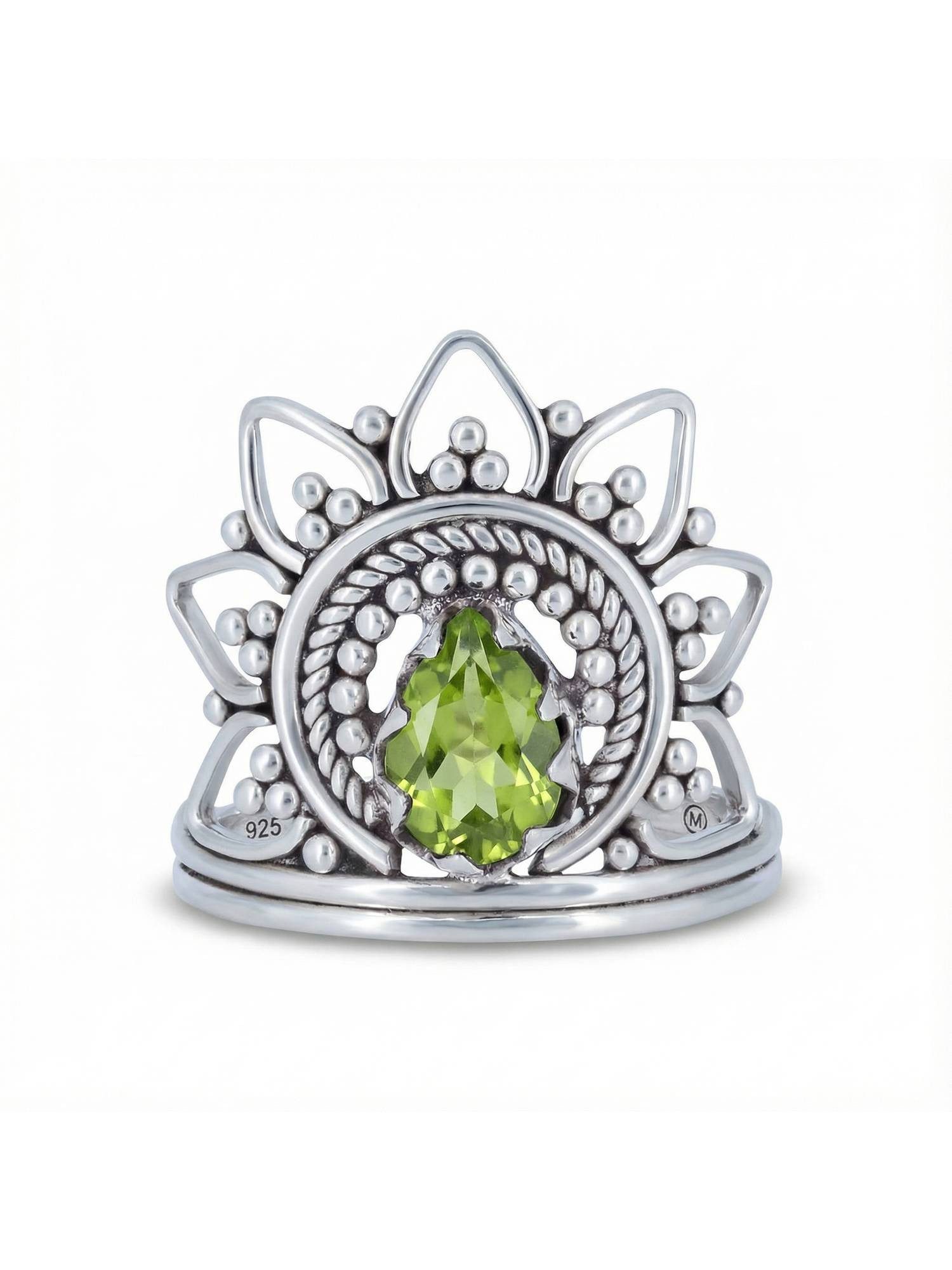 mantraroma Silberring MUDARA-SATU aus 925 Silber mit Peridot (Ring mit Schm günstig online kaufen