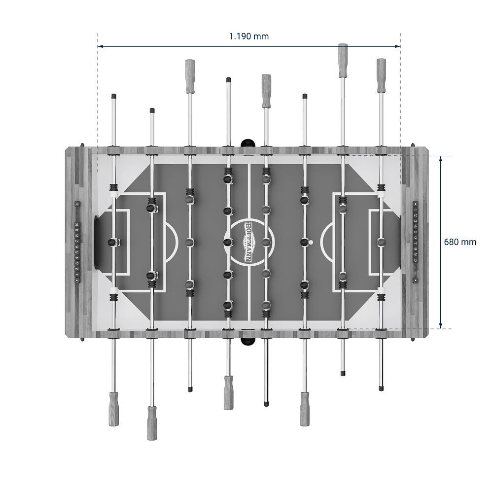 Automaten Hoffmann Kickertisch Tischkicker Profi, Korpus aus robustem Schichtholz für lange Lebensdauer