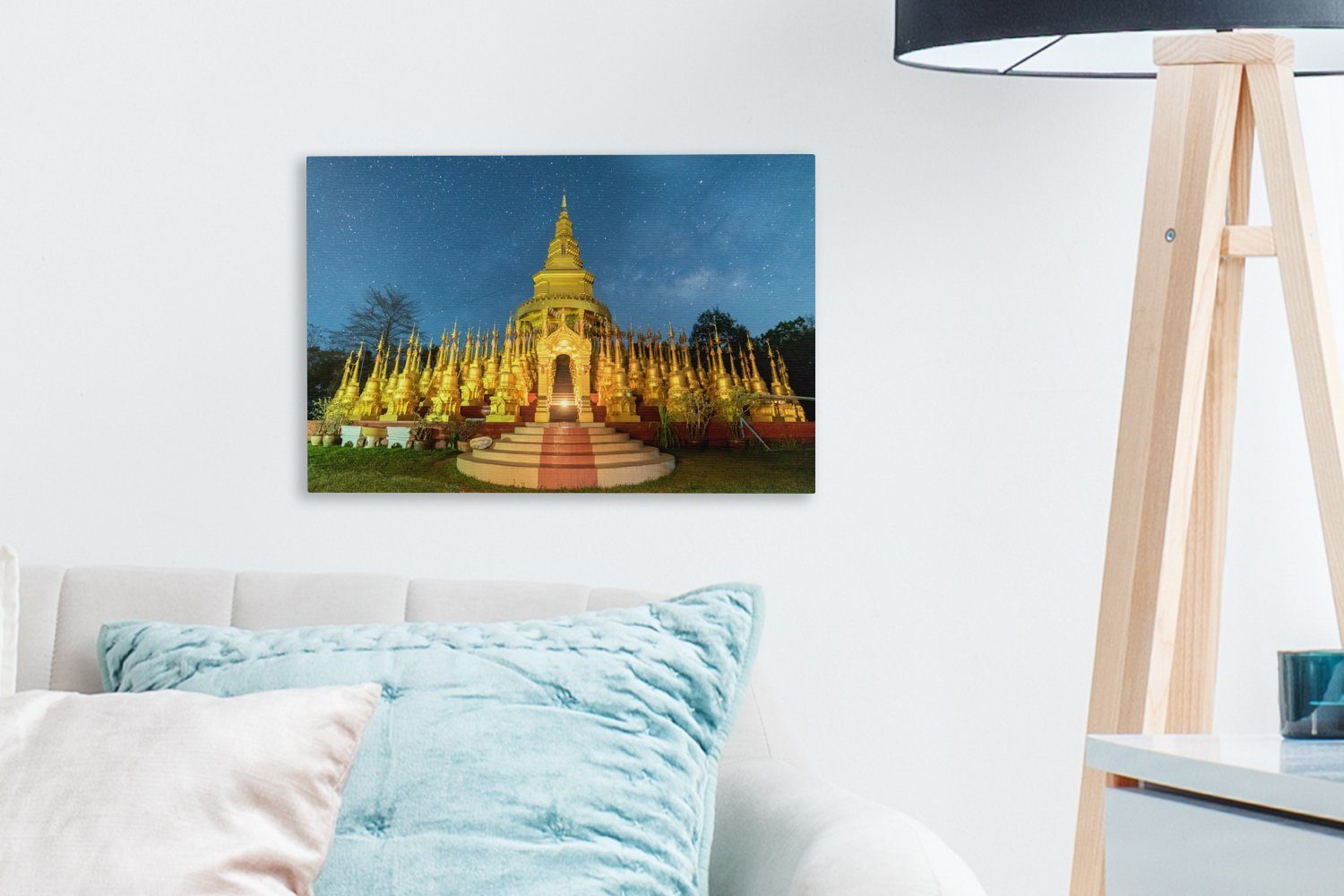 in Myanmar, Aufhängefertig, Pagode OneMillionCanvasses® Pa-Sawangboon-Tempels (1 des Wandbild 30x20 Wanddeko, Leinwandbilder, St), Leinwandbild cm