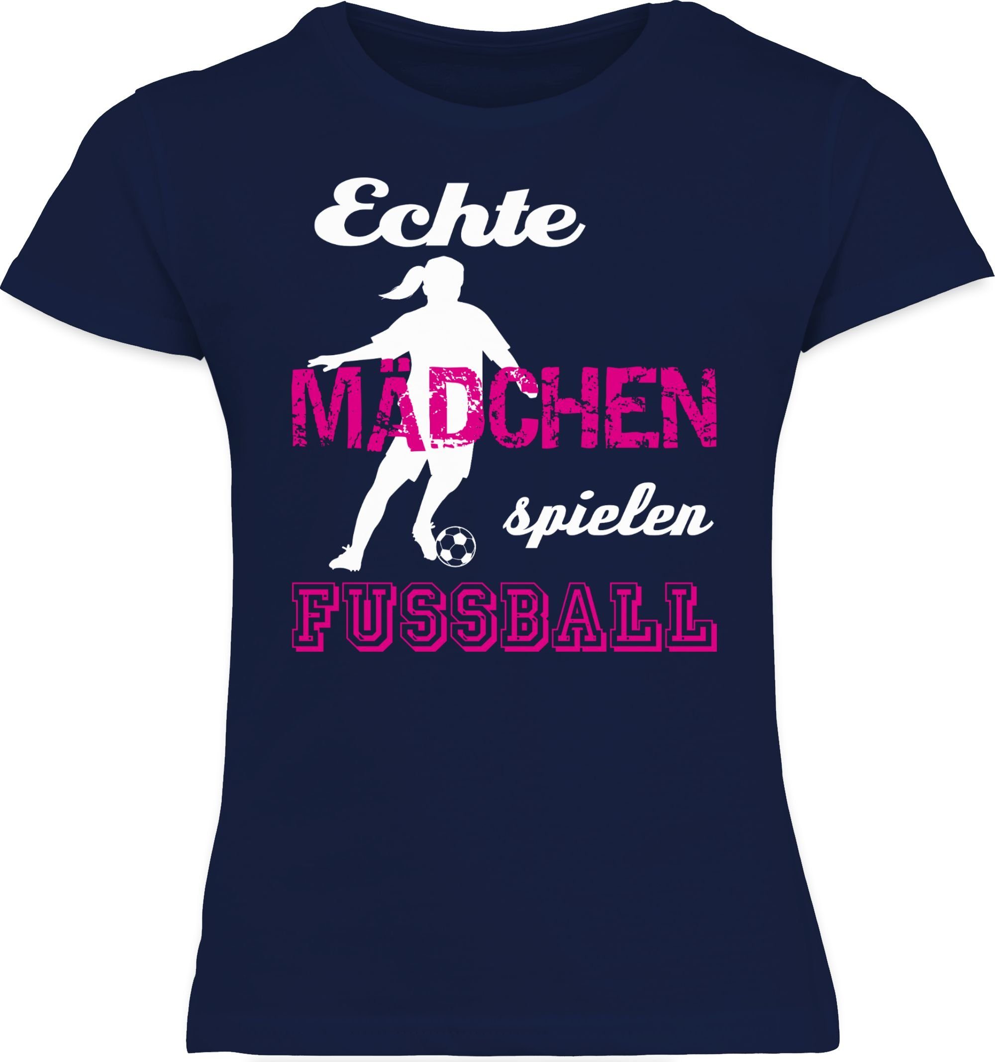 Mädchen Dunkelblau 2 Sport Shirtracer spielen Kleidung Echte Kinder T-Shirt Fußball