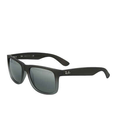 Ray-Ban Sonnenbrille Ray-Ban Justin RB4165 852/88 55 Rubber Grey Clear Grey Mirror Silver