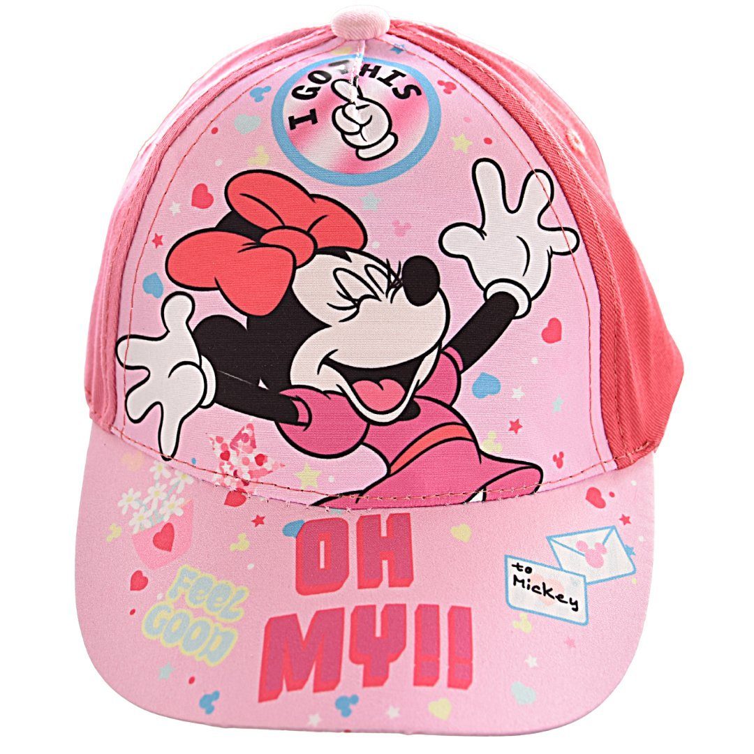 Maus Cap Baumwolle Mouse 54 52 oder aus cm Minnie Größe Pink-Dunkelpink in Disney Baseball Minnie