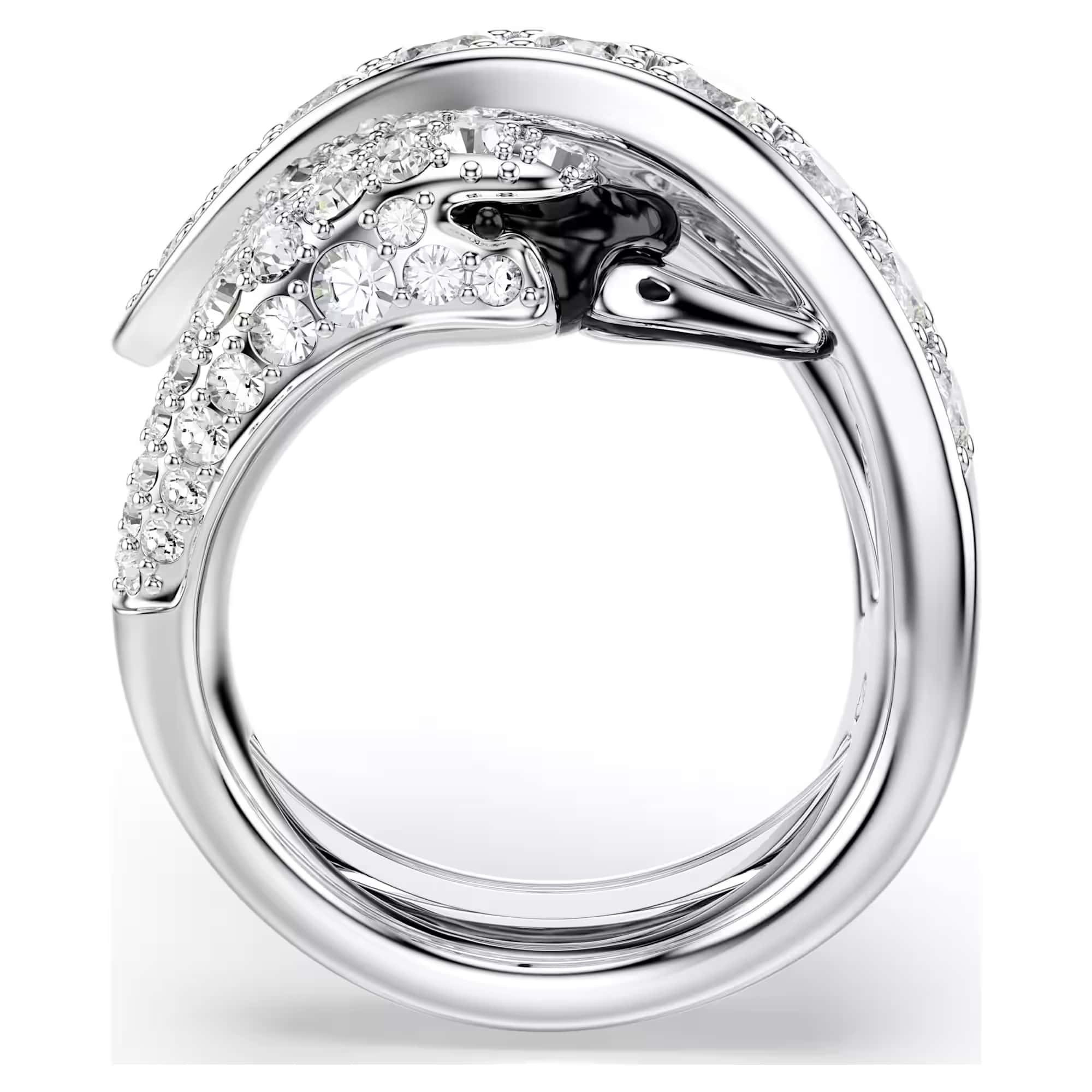 Swarovski Fingerring Swarovski Cocktailring Vienna 5762206 rhodiniert, Schwan Größe 50-55 (kein Set, 1-tlg)