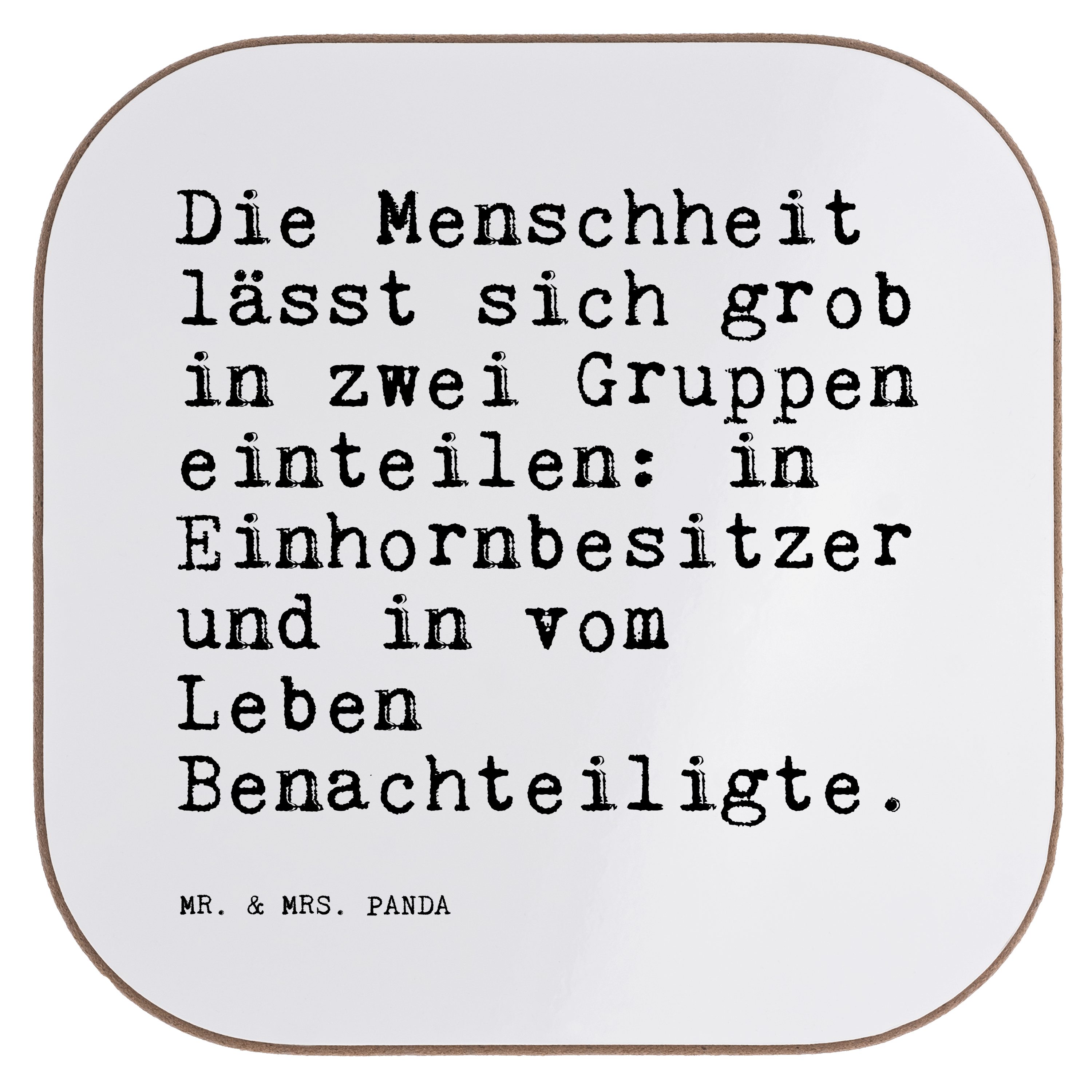 Mr. & Mrs. Panda Getränkeuntersetzer »Die Menschheit lässt sich