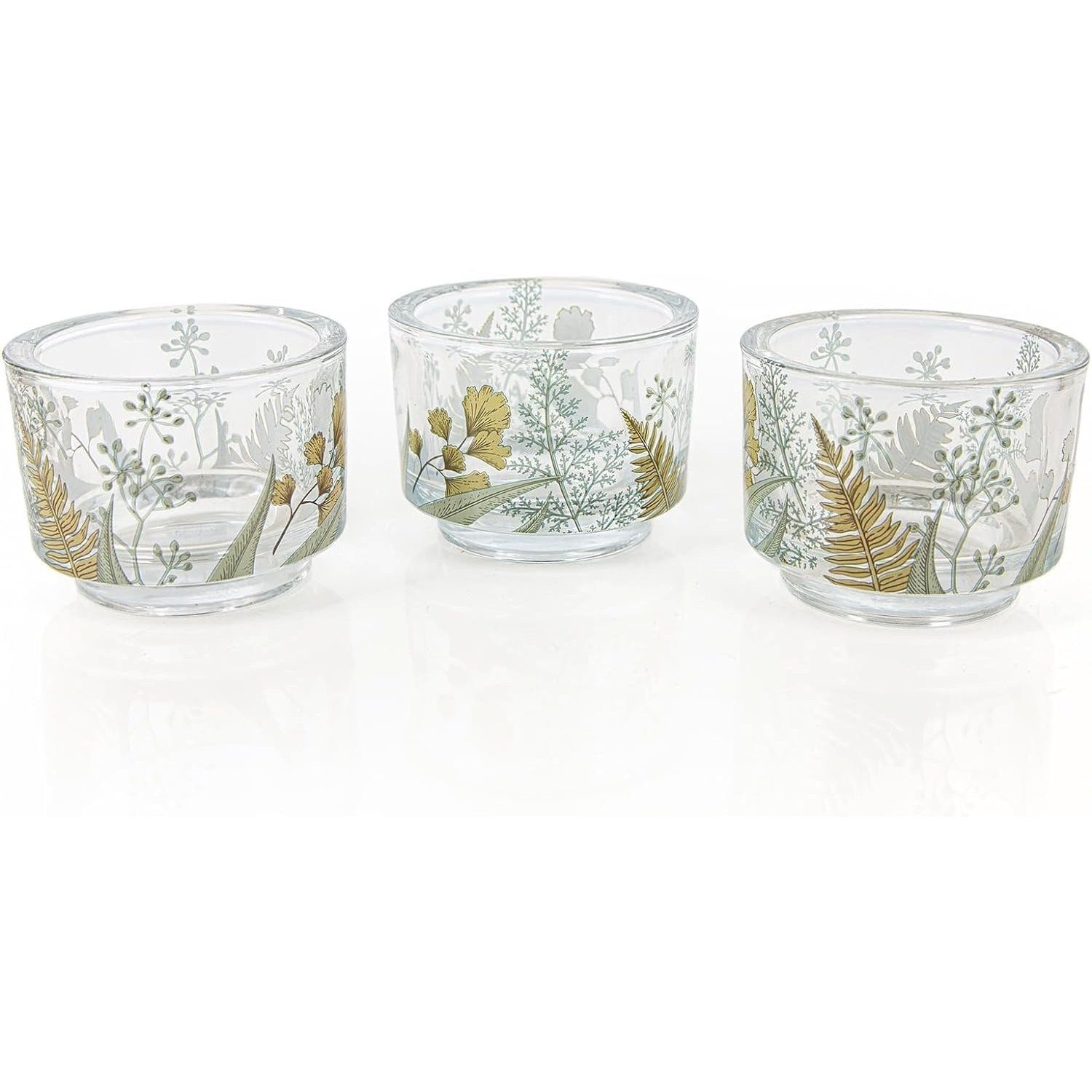 Logbuch-Verlag Dekofigur 3 Teelichthalter aus Glas 7 x 9 cm