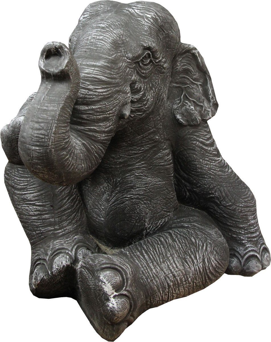 Casa Padrino Dekofigur Casa Padrino Luxus Skulptur Elefant Dunkelgrau 55 x 53 x H. 53 cm - Limited Edition | Dekofiguren