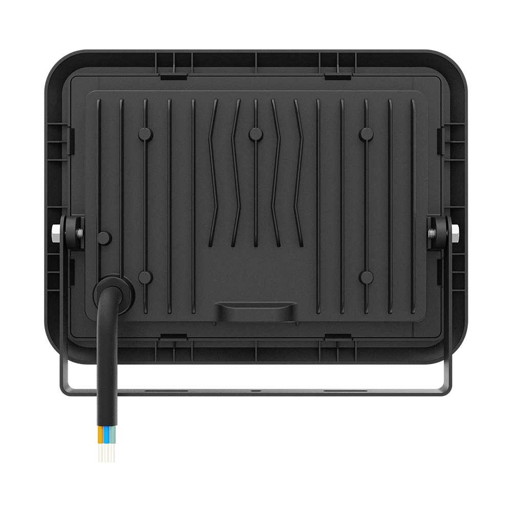 Braytron Außen-Wandleuchte 50w LED Fluter Außenleuchte Strahler RGB mit Fernbedinung aus Aluminiu, RGB, 50w, dimmbar, RGB, 35x195x156mm, schwarz, Aluminium, IP65, IK06, schwenkbar