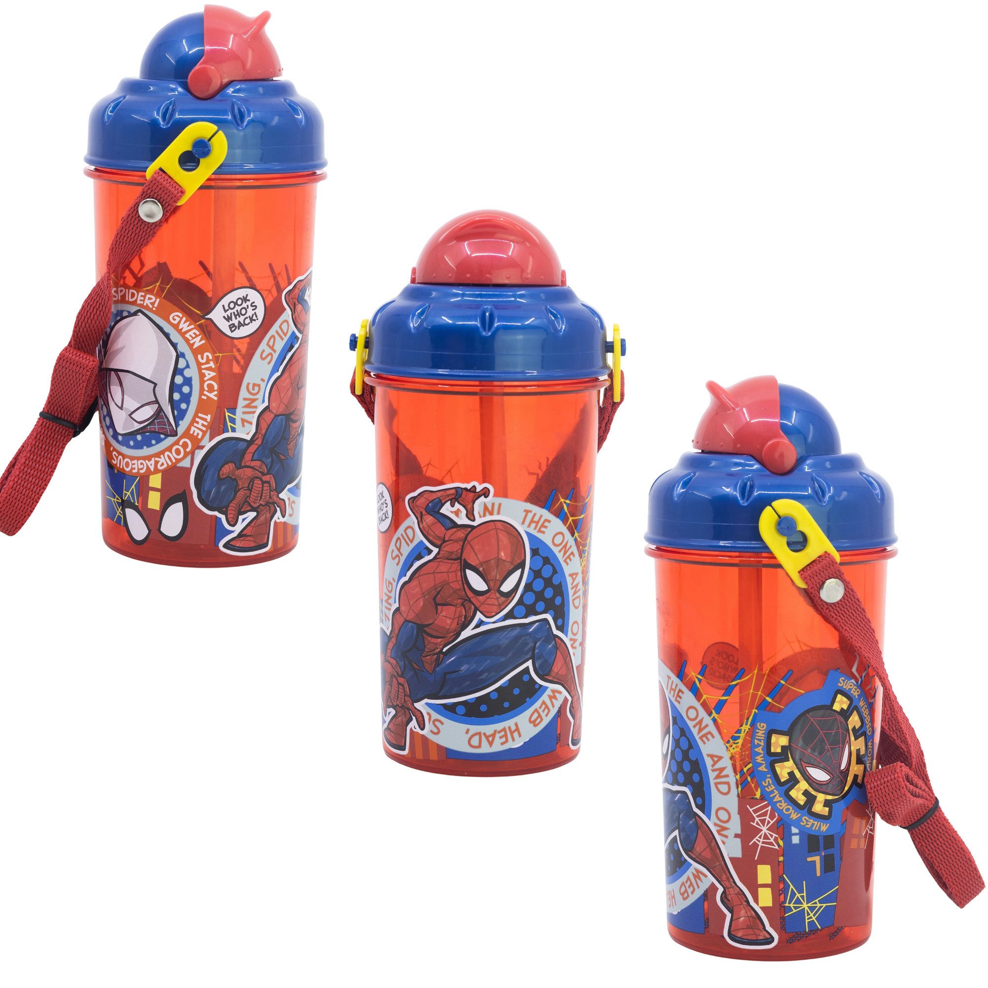 MARVEL Trinkflasche Marvel Spiderman Sportflasche Wasserflasche Flasche 465 ml