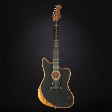 Fender Westerngitarre, Westerngitarren, Andere Bauformen, American Acoustasonic Jazzmaster Tungsten - Westerngitarre