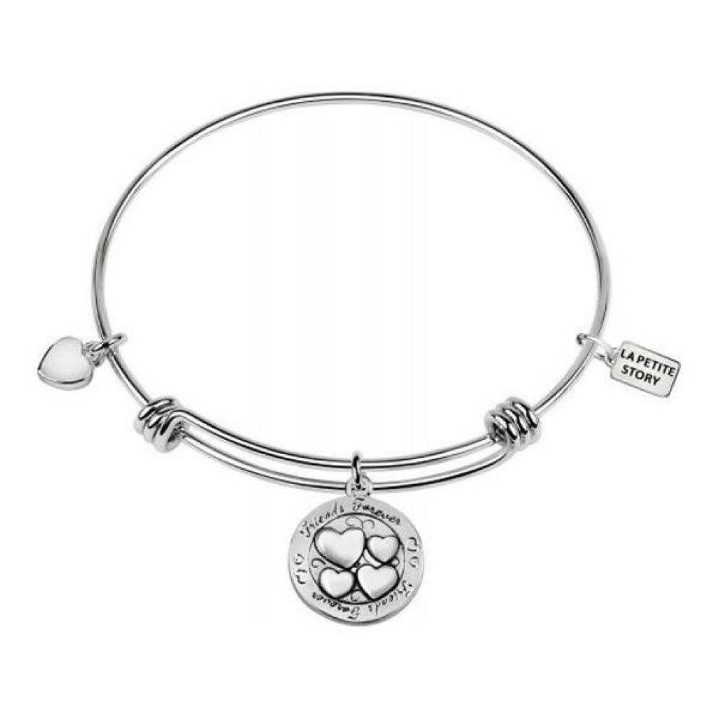 La Petite Story Armband Steel fixed bracelet with pendants LPS05APZ05