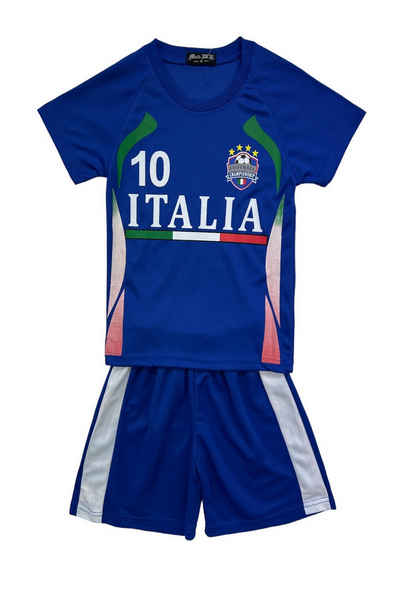 Fashion Boy Fußballtrikot Fußball Fan Set Italia, Italien, Trikot + Shorts, JS75 (Set, T-Shirt+Shorts)