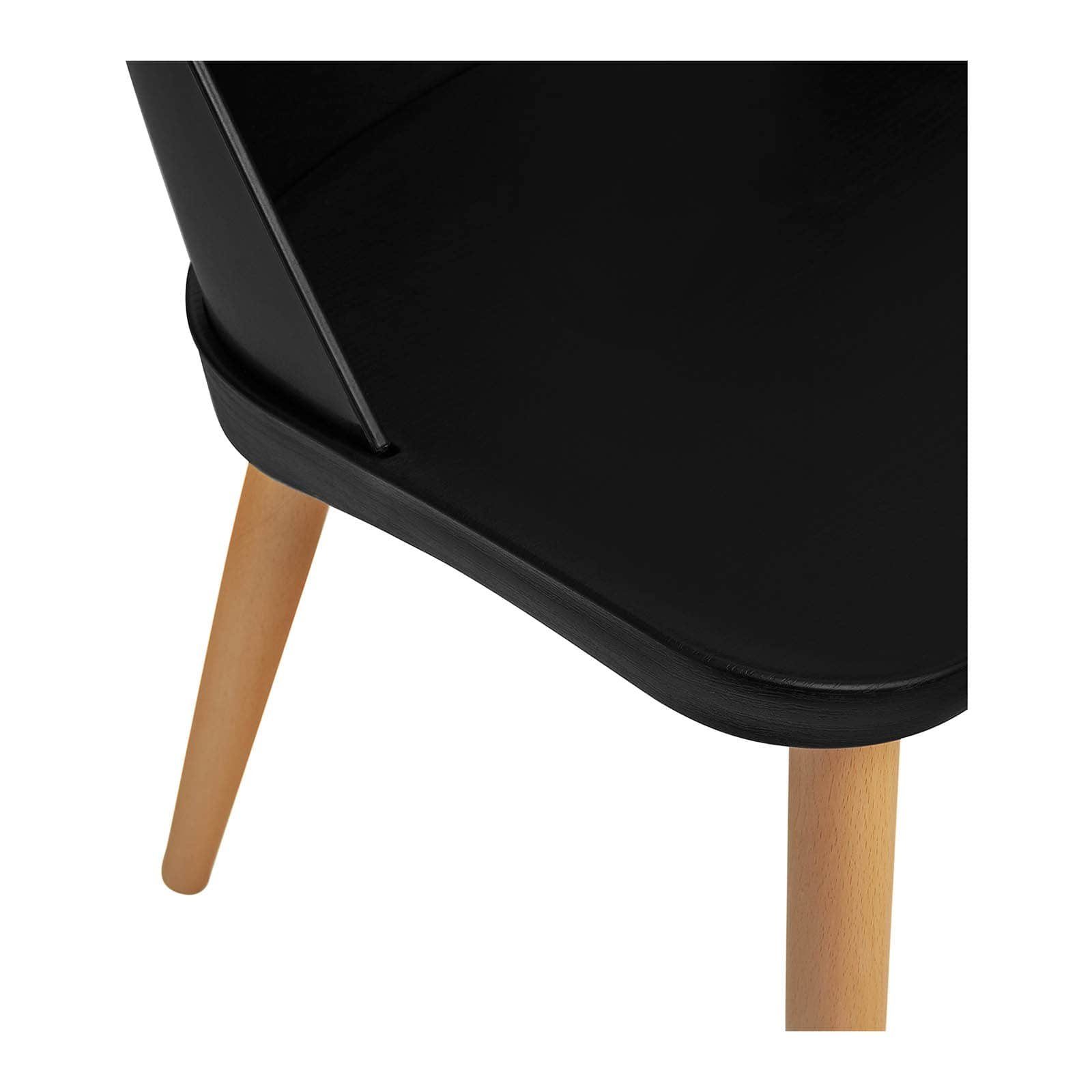Holzoptik schwarz Set 150kg 2er Stuhl Metallbeine Kunststoff Fromm&Starck Esszimmerstuhl