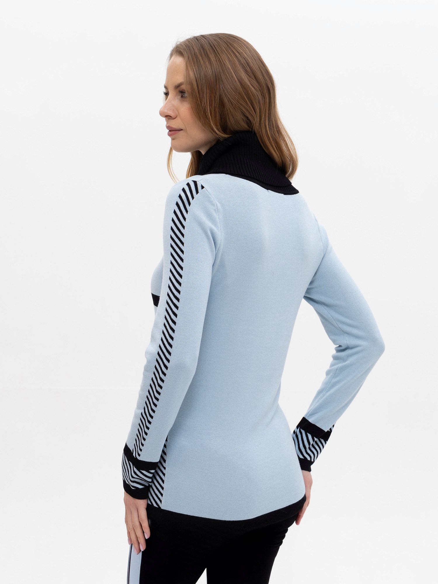 Passioni Rollkragenpullover mit Colour-blocking
