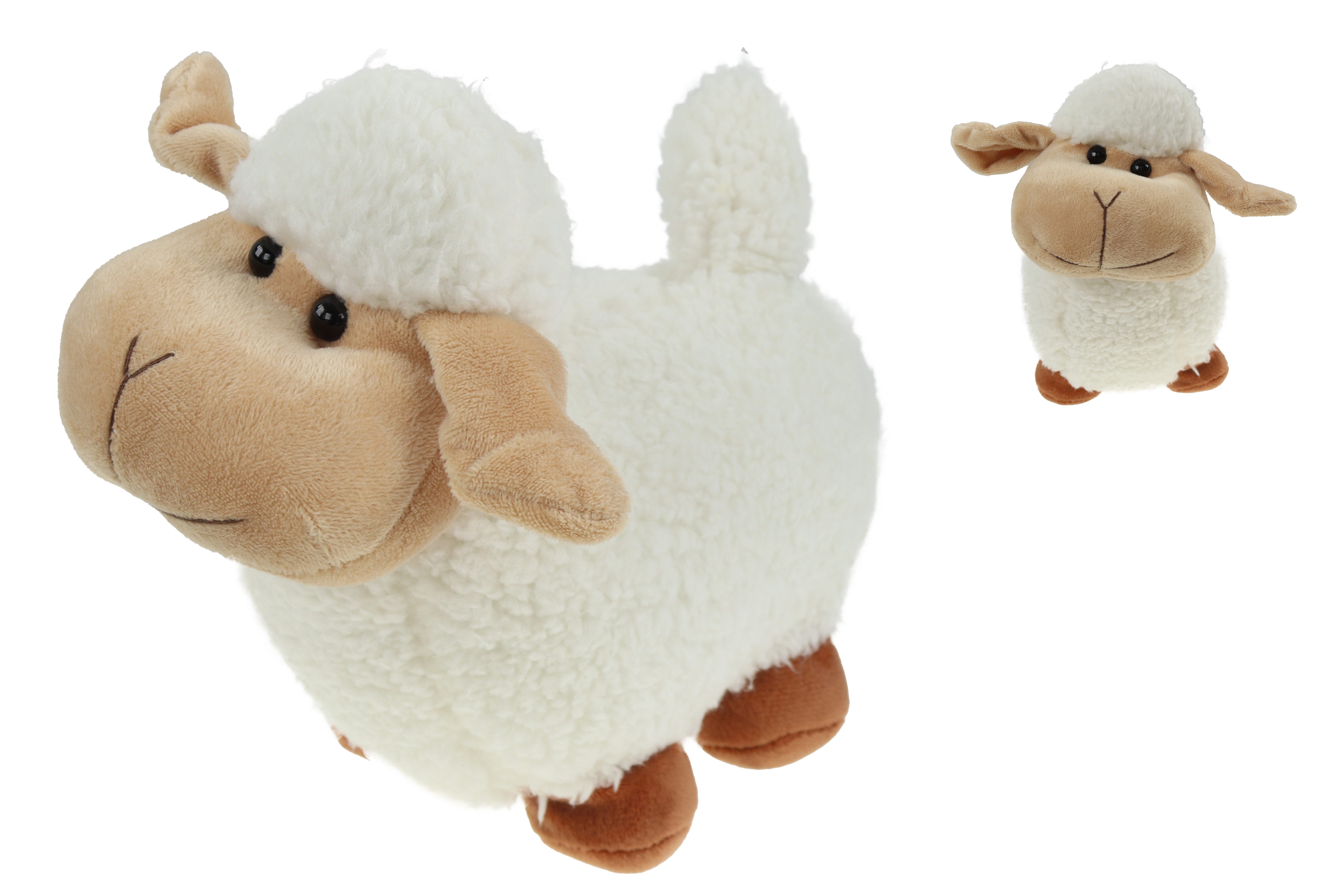 ELLUG Kuscheltier Plüschschaf stehend in weiß-braun H: 20cm, Kinder Geschenk