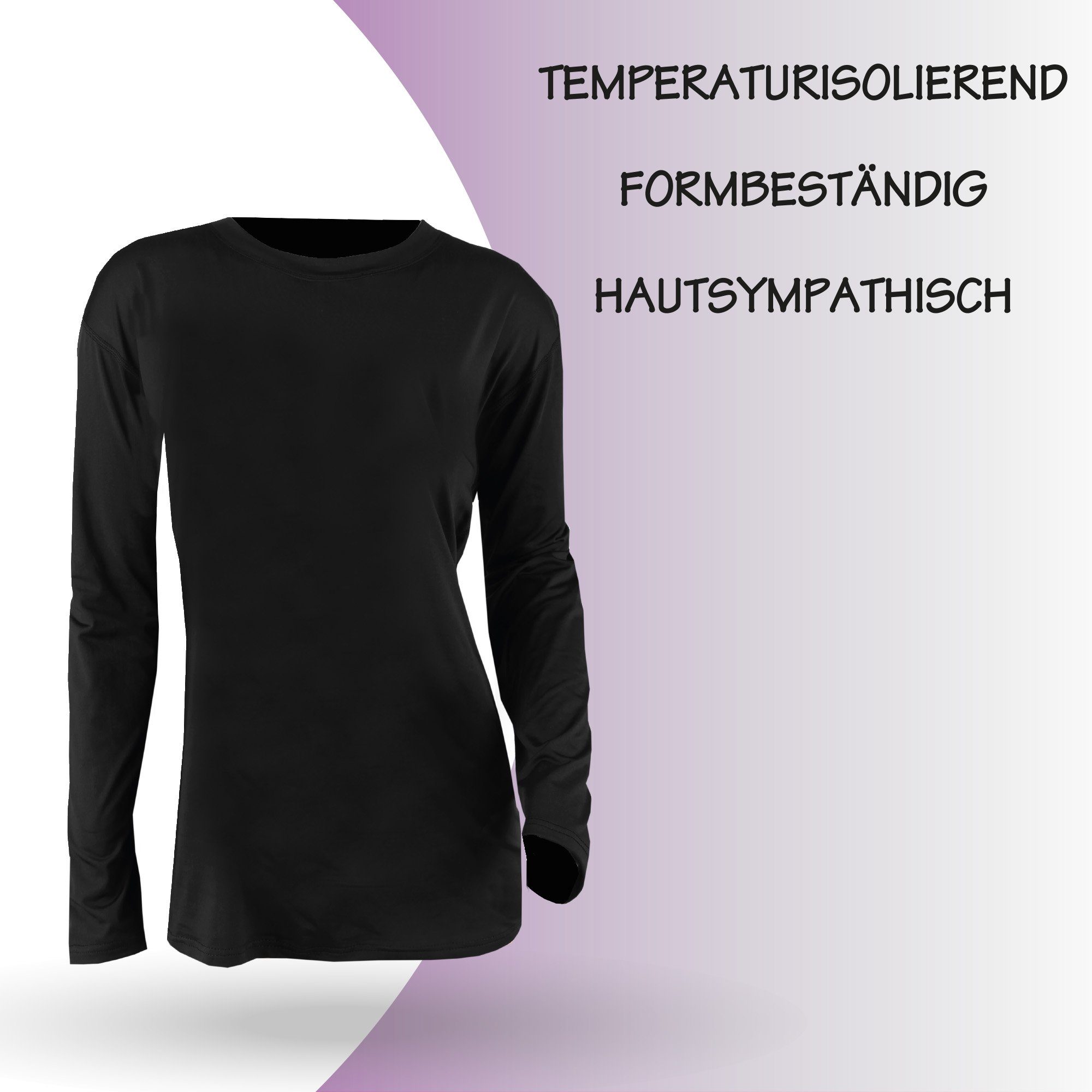 hemmy Fashion Thermounterhemd Thermo Unteremd Damen (1-St) Unterwäsche, weiches Innenfutter Microfleece, Funktionsunterwäsche – Bild 5 von 5