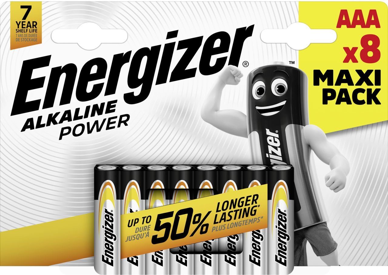 Energizer V, Power Alkaline Pack AAA Energizer Batterie 8er Micro 1,5