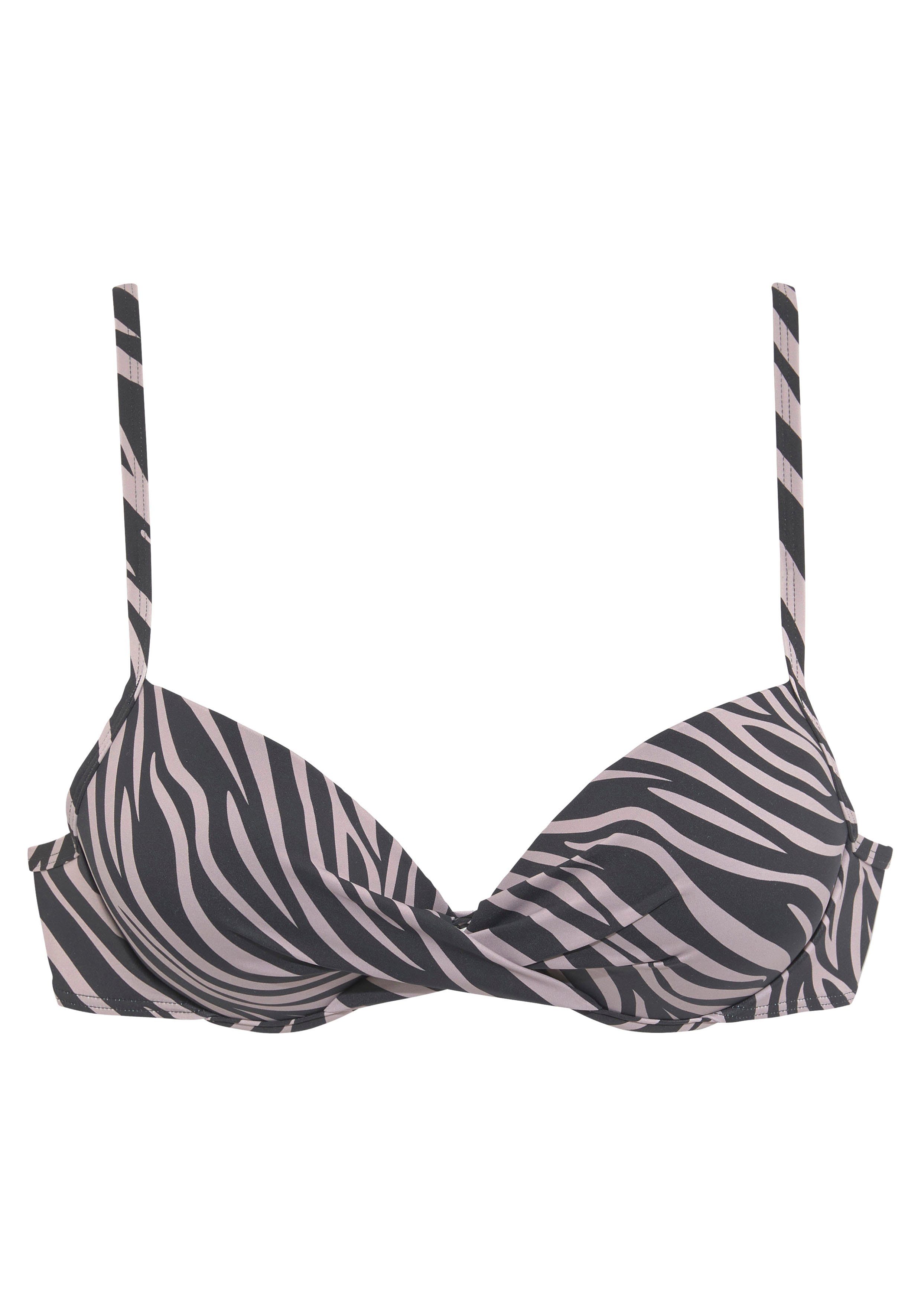 LASCANA Push-Up-Bikini-Top Kaa, im Animal-Design günstig online kaufen