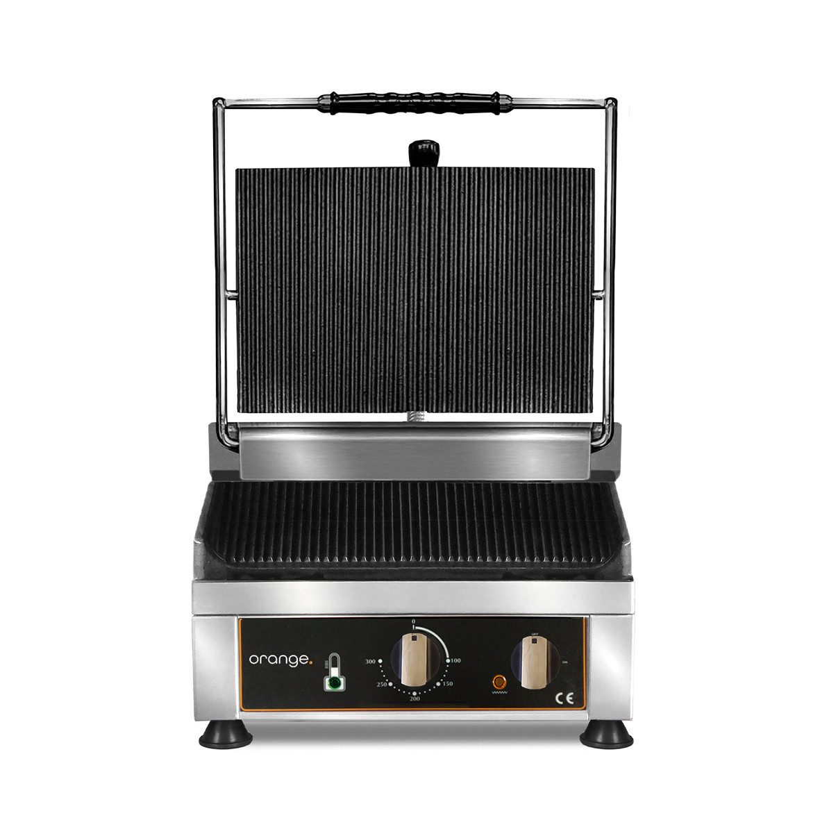 Orange Kontaktgrill Kontaktgrill oben & unten gerillt, 1 W