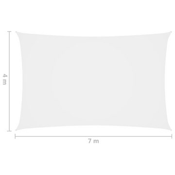 furnicato Sonnenschirm Sonnensegel Oxford-Gewebe Rechteckig 4x7 m Weiß