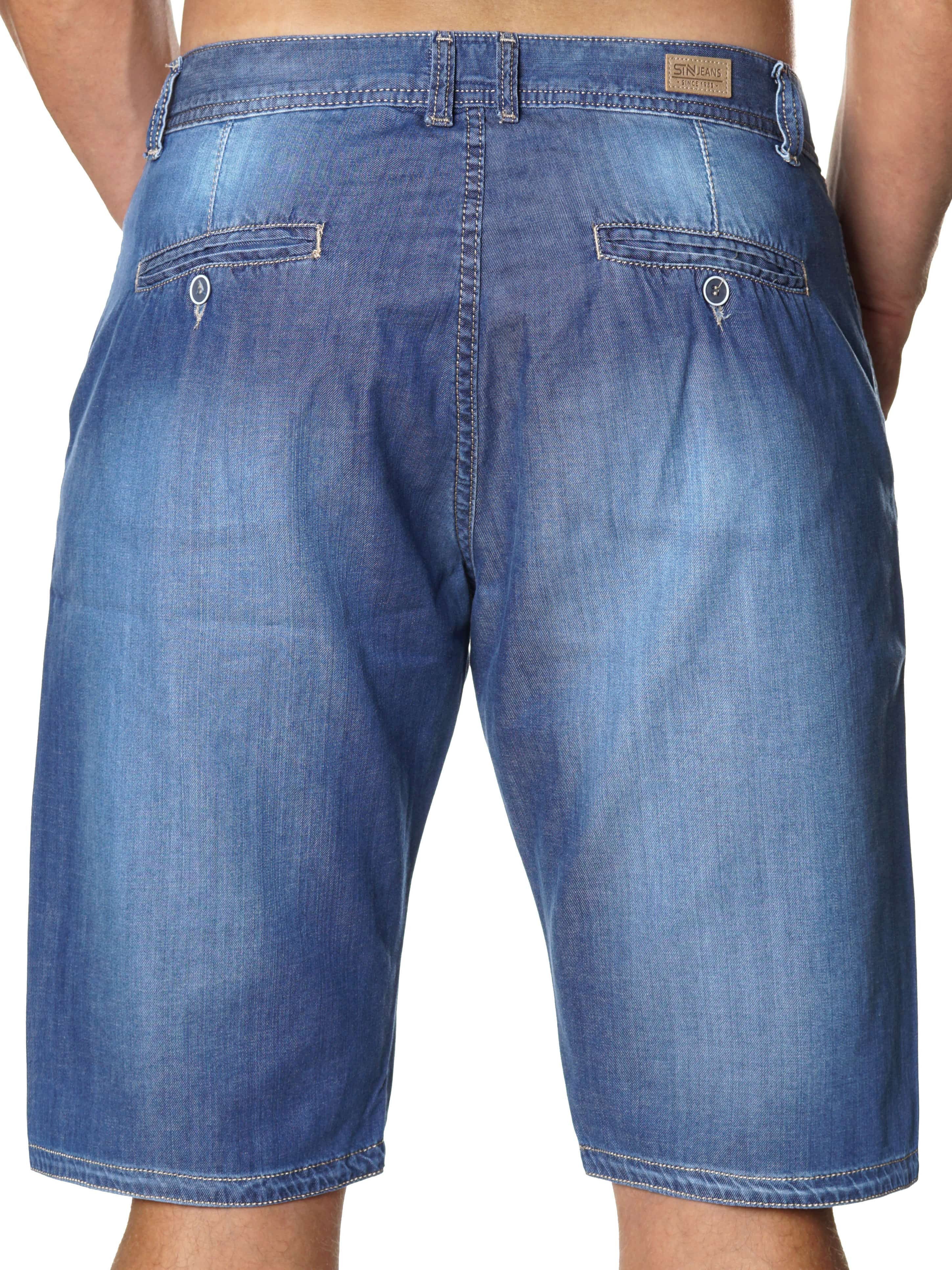 Stanley Jeans Shorts Herren Jeans Shorts 012 22742 (Packung, 1-tlg) mit elastischem Bund
