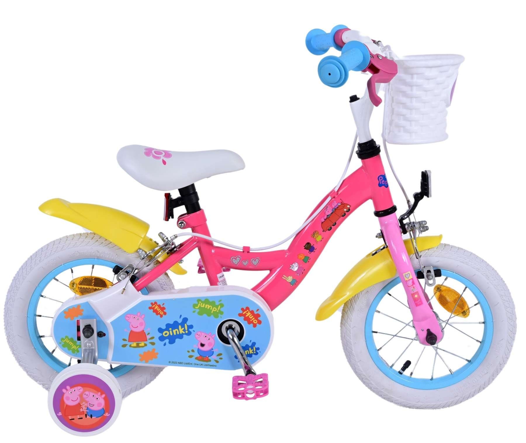 Kinderfahrrad Peppa Pig - Mädchen - 12 Zoll - Pink - Zwei Handbremsen