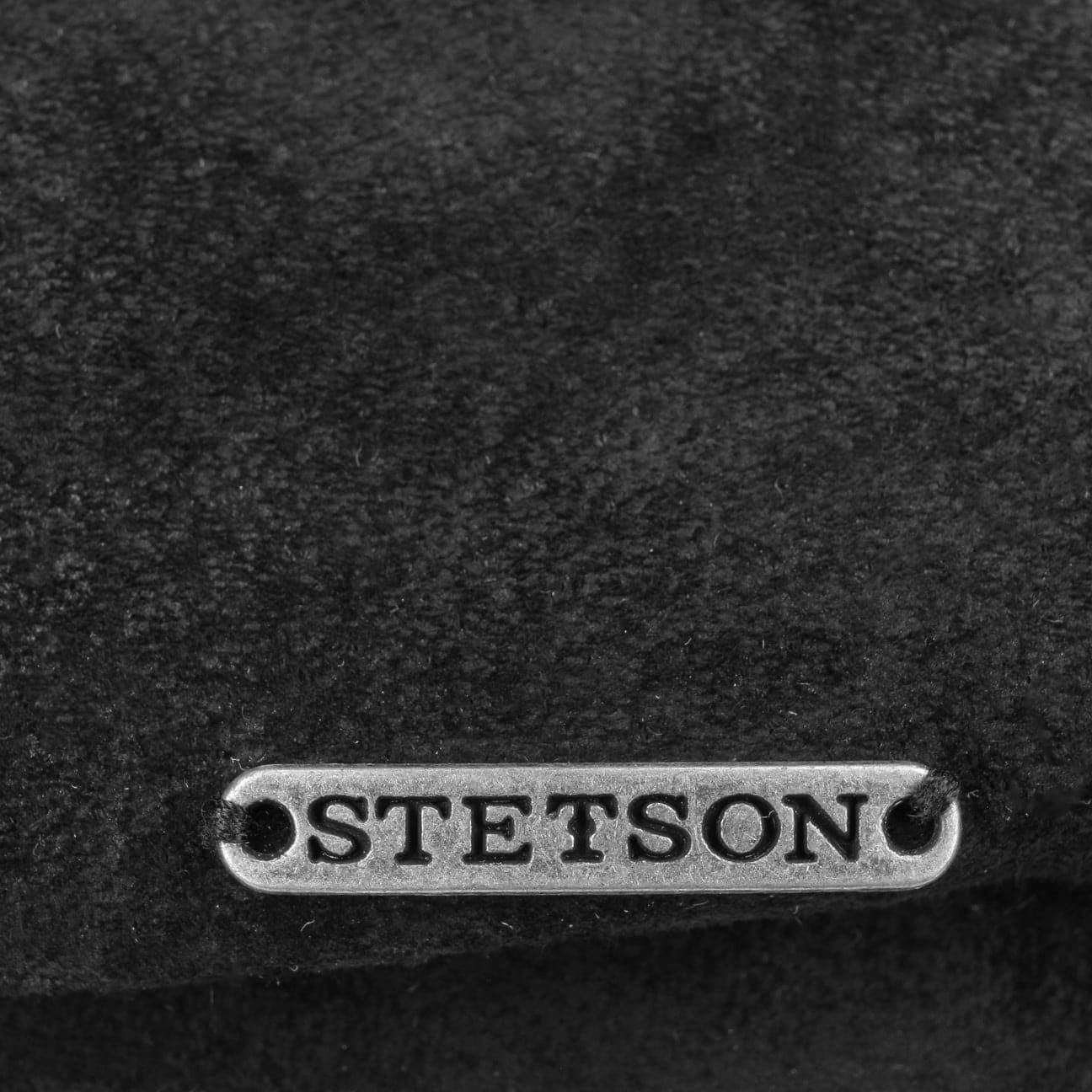Stetson Flat Cap Schirm mit (1-St) Ledercap schwarz