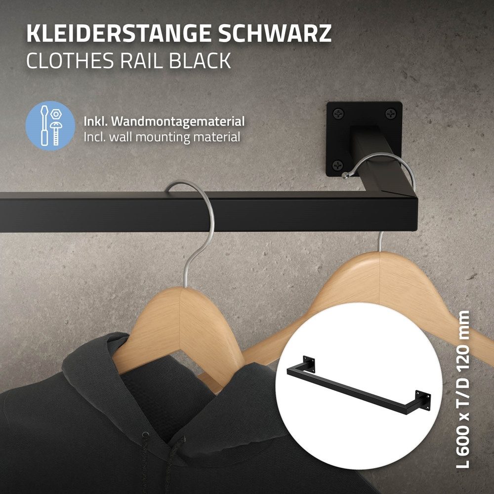 ML-DESIGN Kleiderstange Wandgarderobe Rechteck für die günstig online kaufen