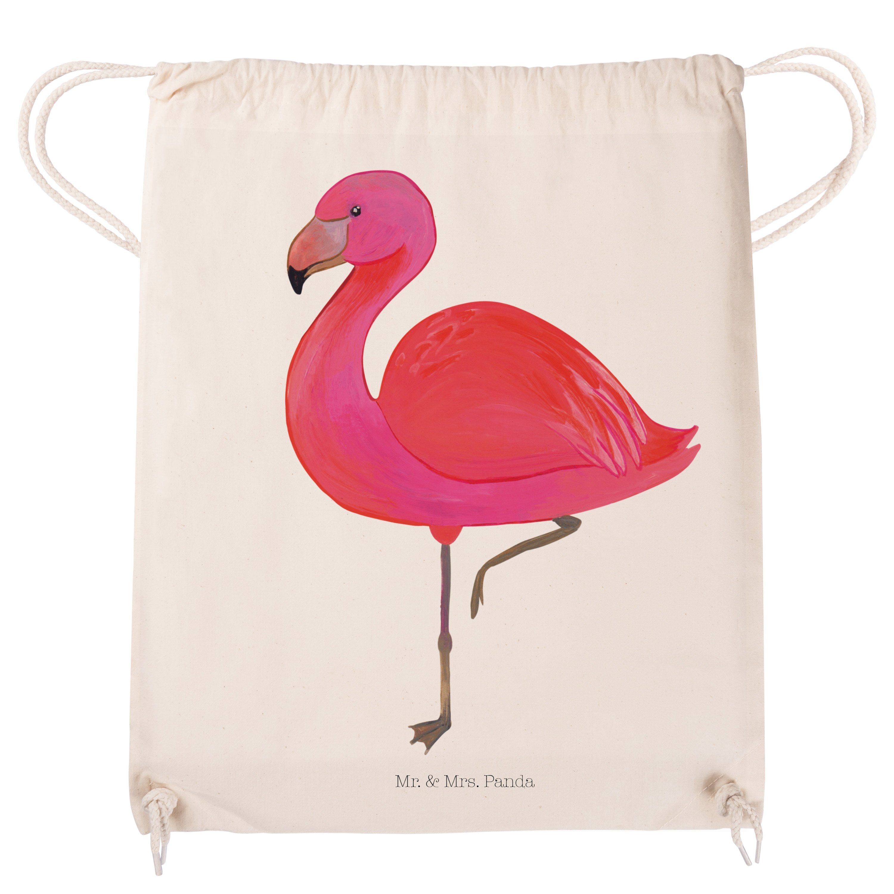 Transparent für Sporttasche & - Geschenk, mich, einzigartig, (1-tlg) Flamingo Mrs. Panda classic prä - Mr.